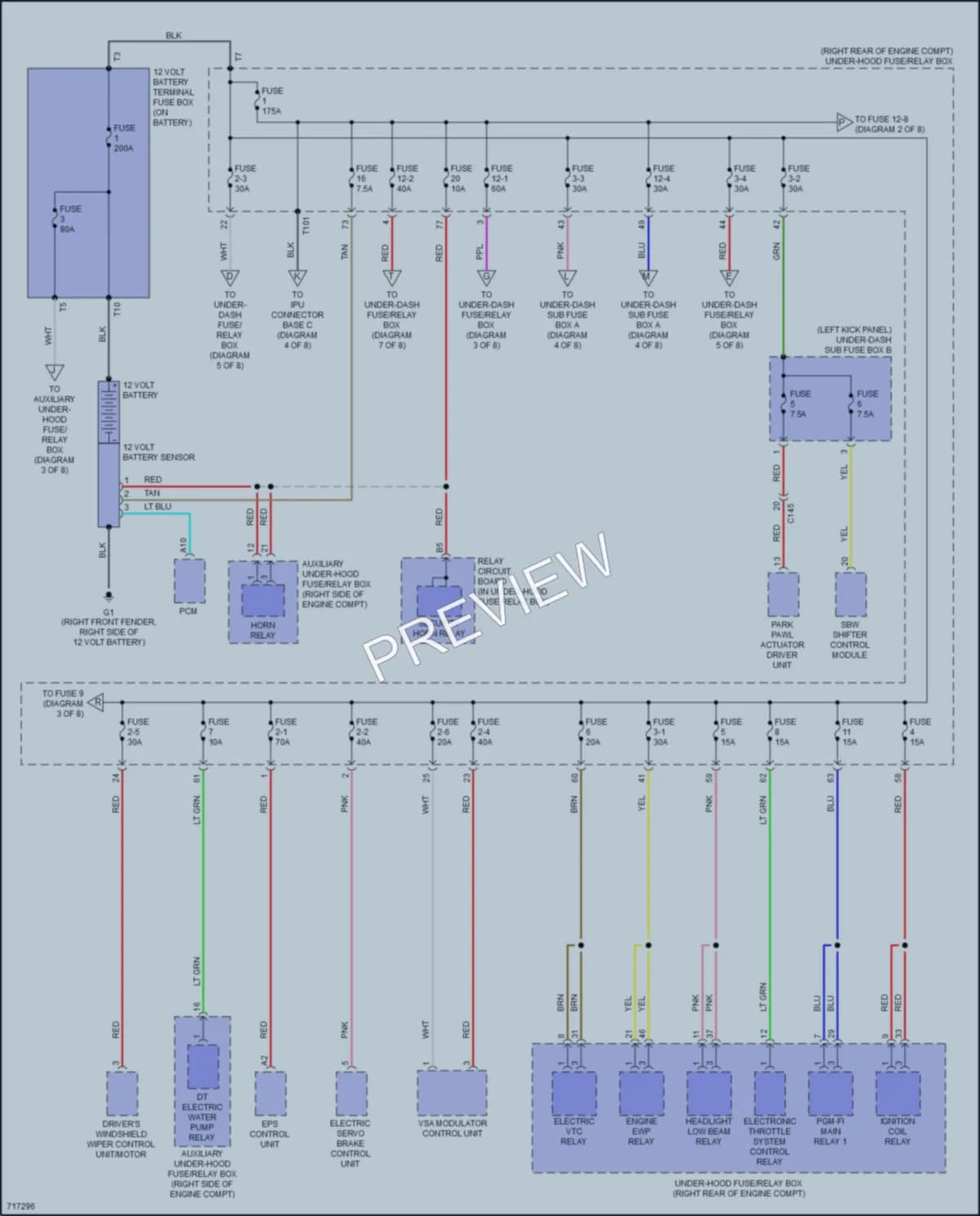 2020 Honda ClarityFuelCell Power Distribution wiring diagram preview