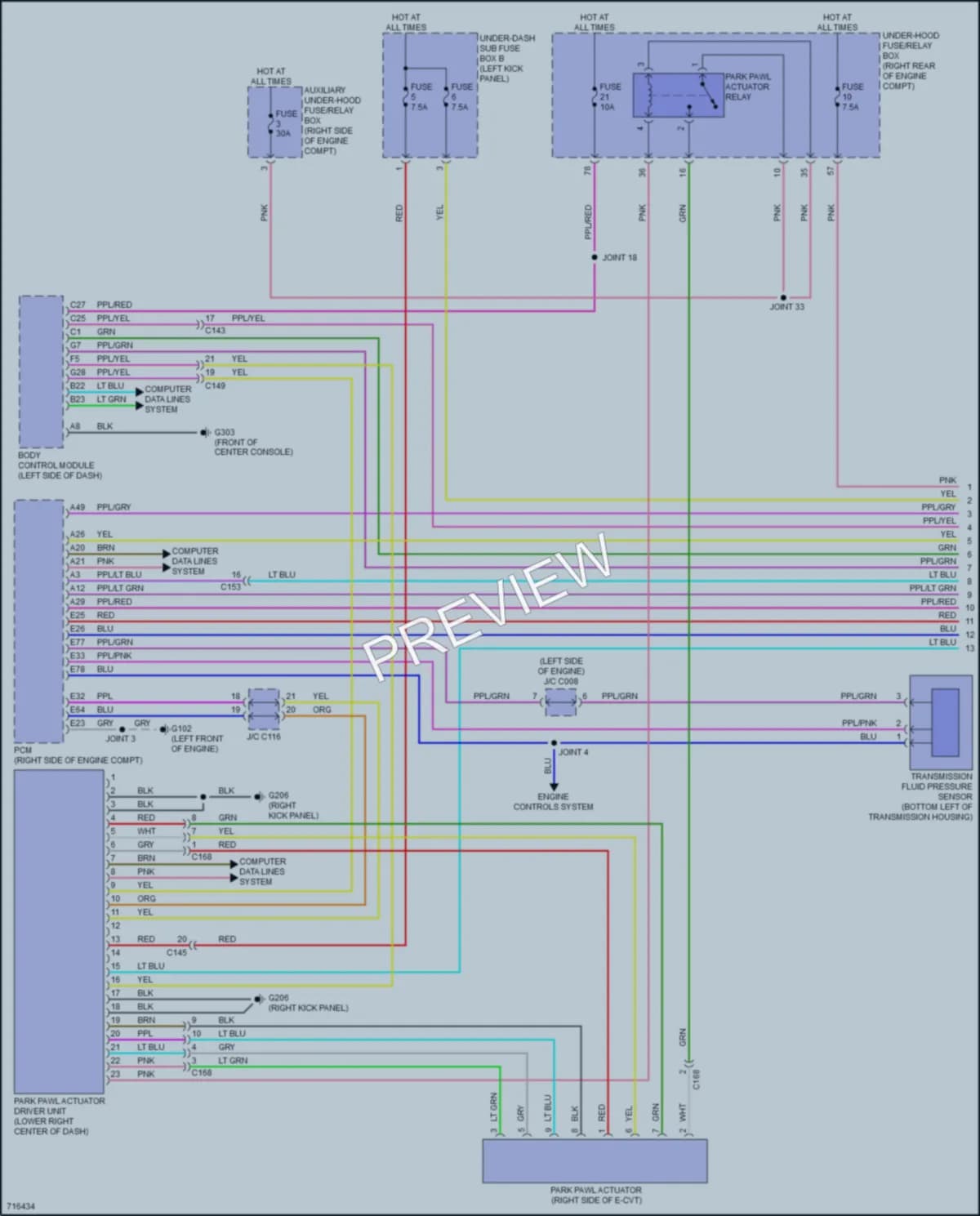 2020 Honda ClarityFuelCell Transmission wiring diagram preview
