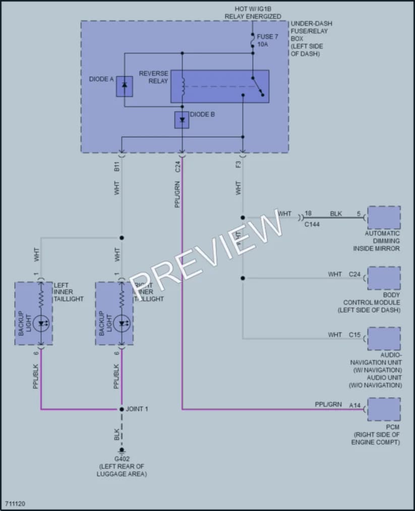2020 Honda ClarityPlugIn Exterior Lights wiring diagram preview