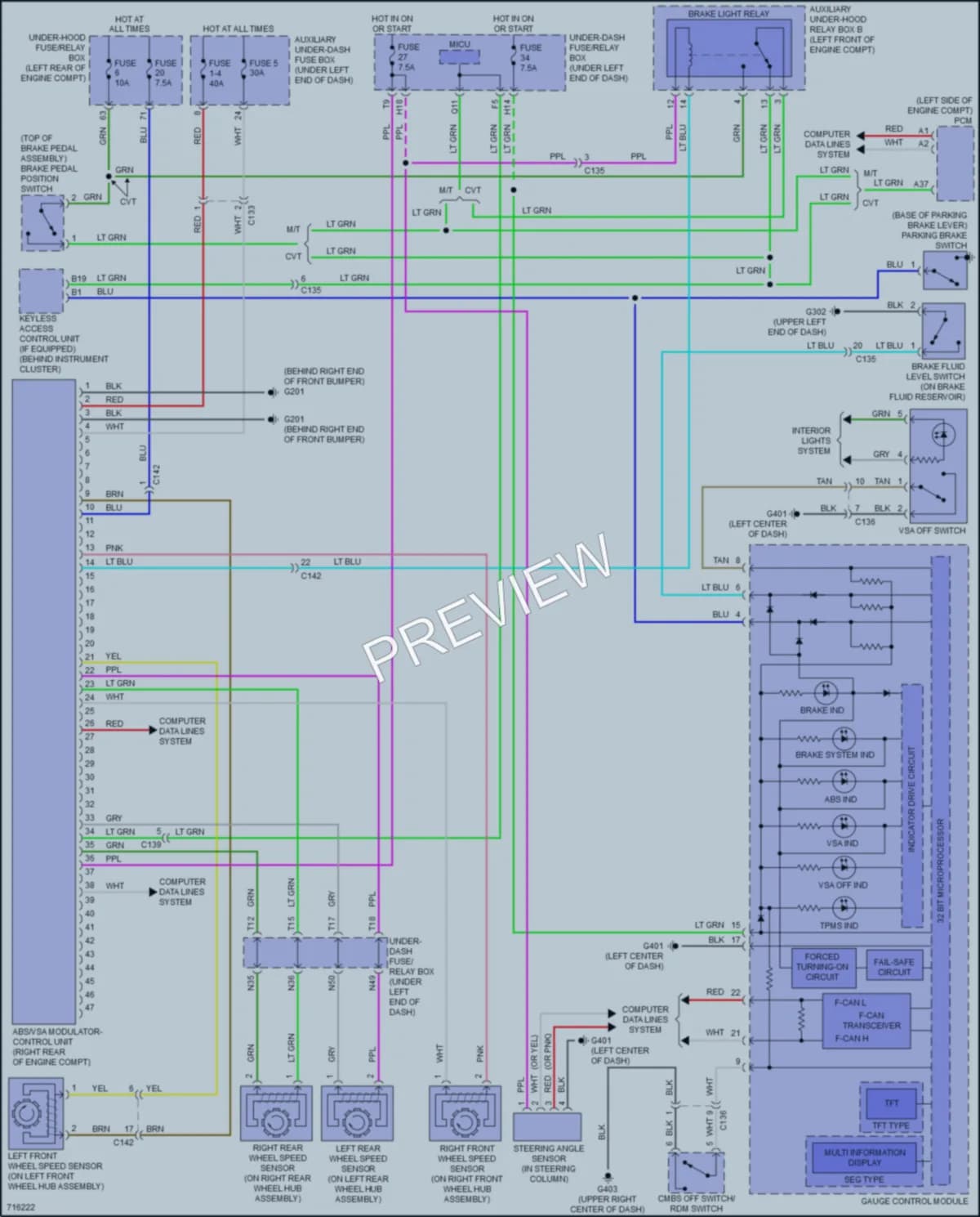 2020 Honda Fit Anti Lock Brakes wiring diagram preview