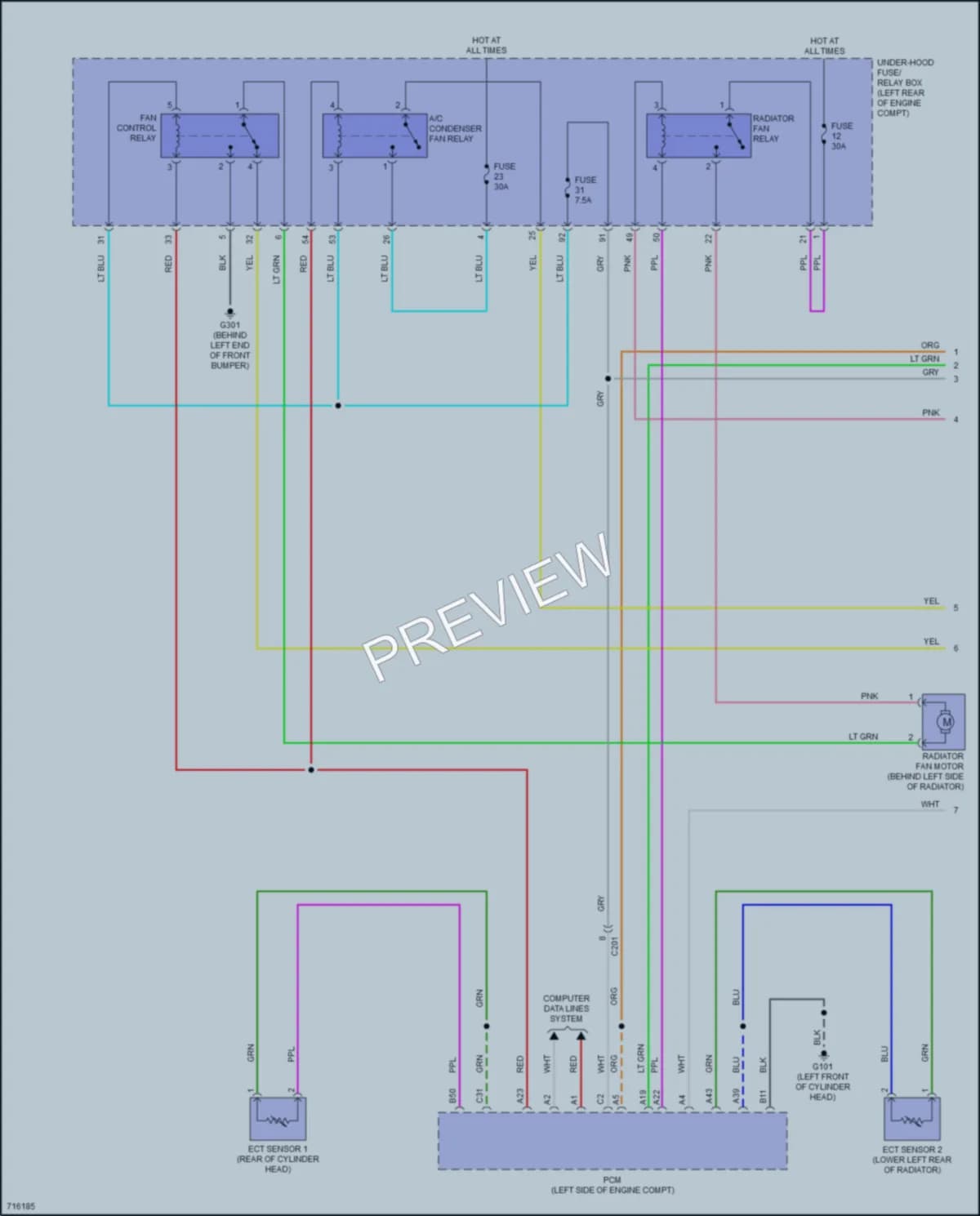 2020 Honda Fit Cooling Fan wiring diagram preview
