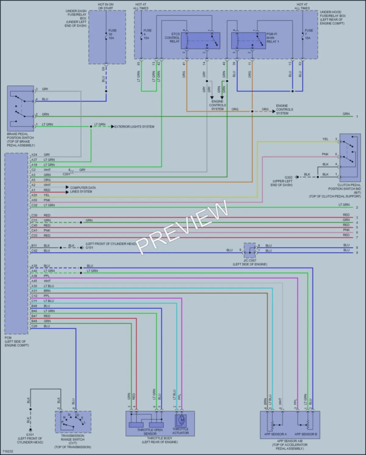 2020 Honda Fit Cruise Control wiring diagram preview