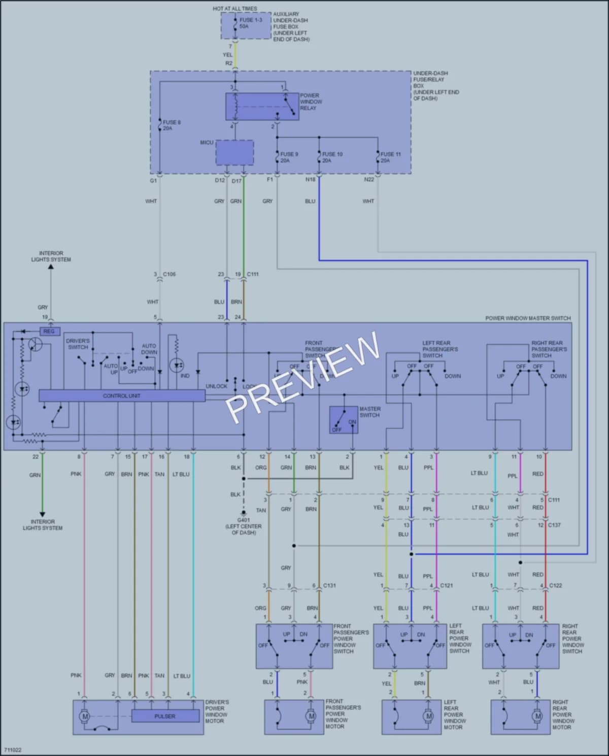 2020 Honda Fit Power Windows wiring diagram preview
