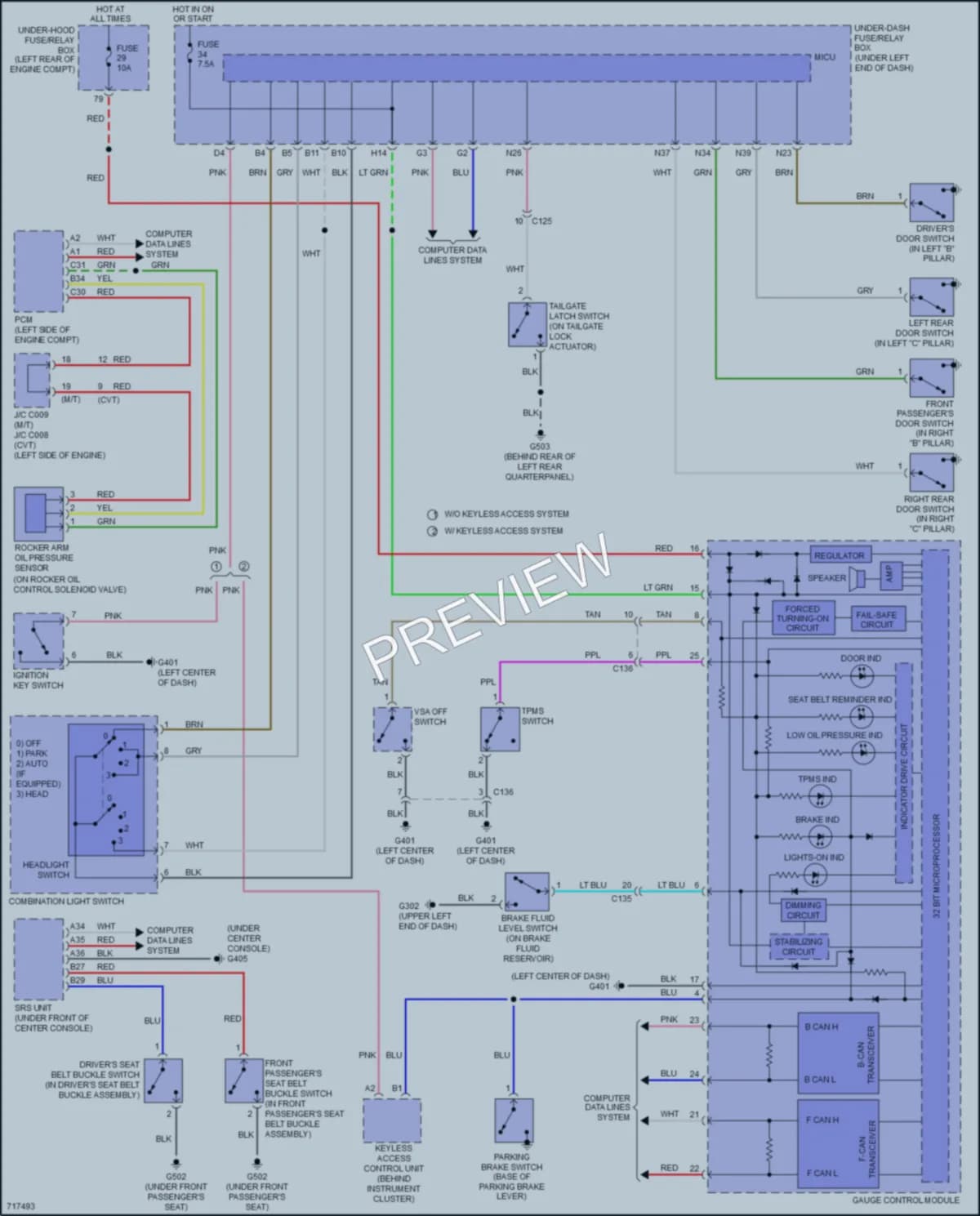 2020 Honda Fit Warning Systems wiring diagram preview