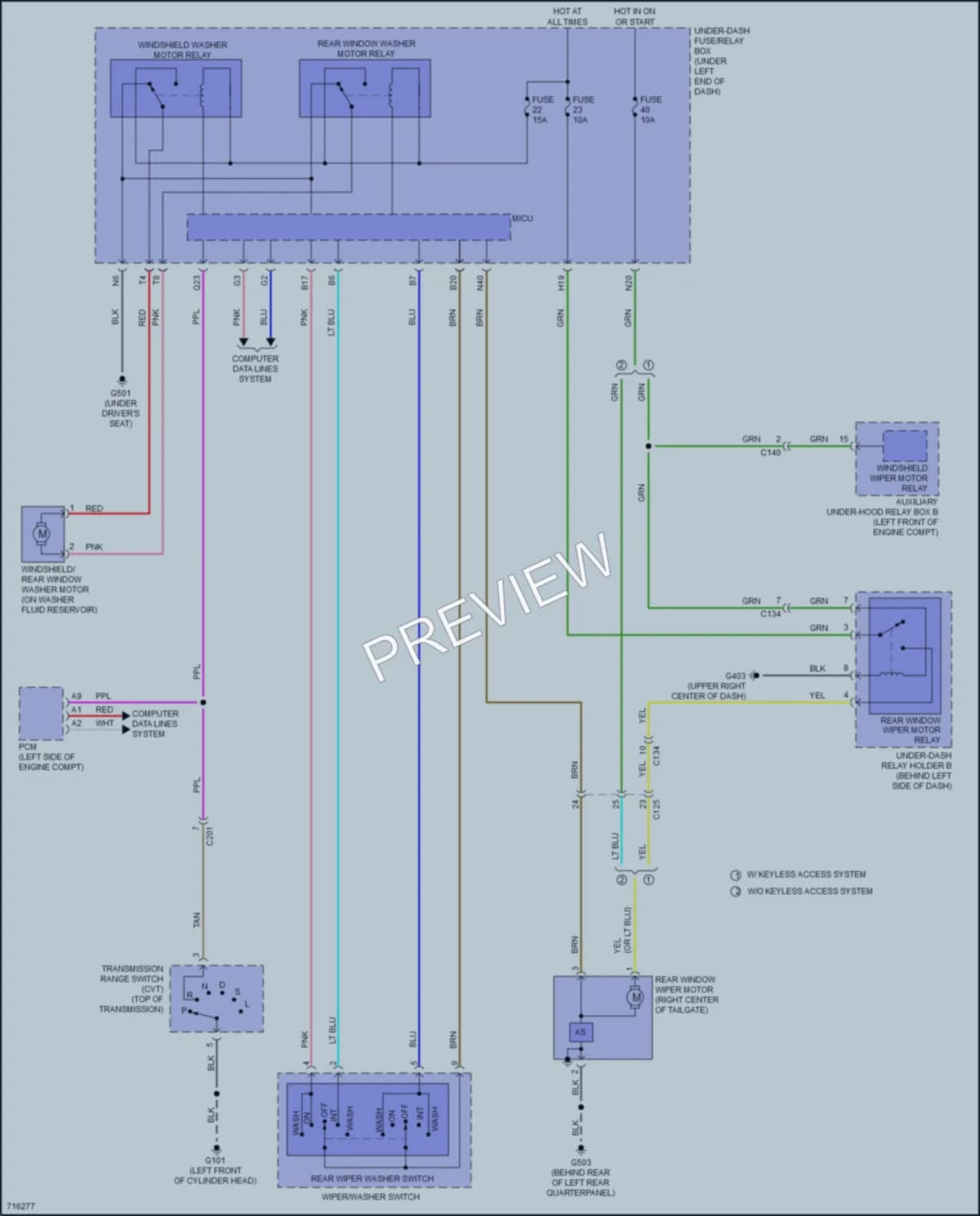 2020 Honda Fit Wiper Washer wiring diagram preview
