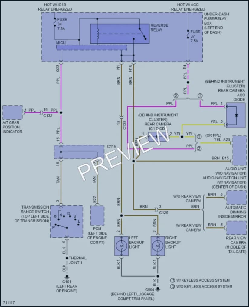 2020 Honda HRV Exterior Lights wiring diagram preview