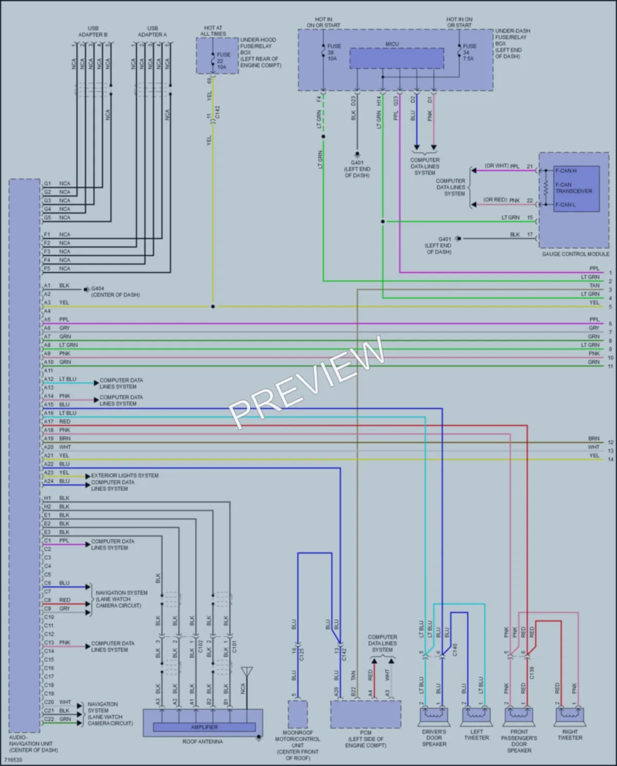 2020 Honda HRV Radio wiring diagram preview