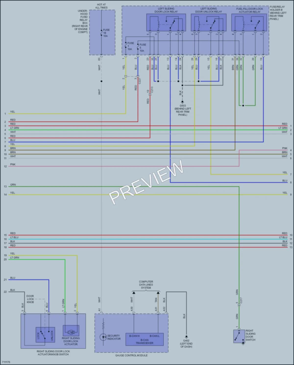2020 Honda Odyssey Anti Theft wiring diagram preview