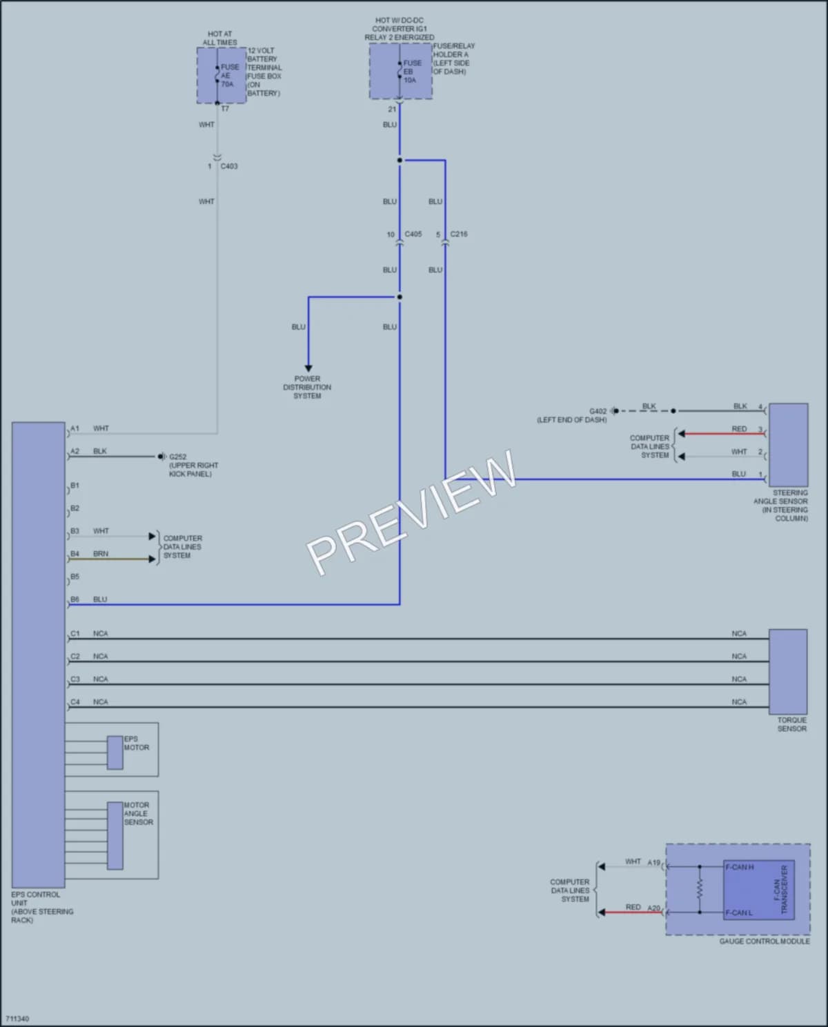 2020 Honda Odyssey Electronic Power Steering wiring diagram preview