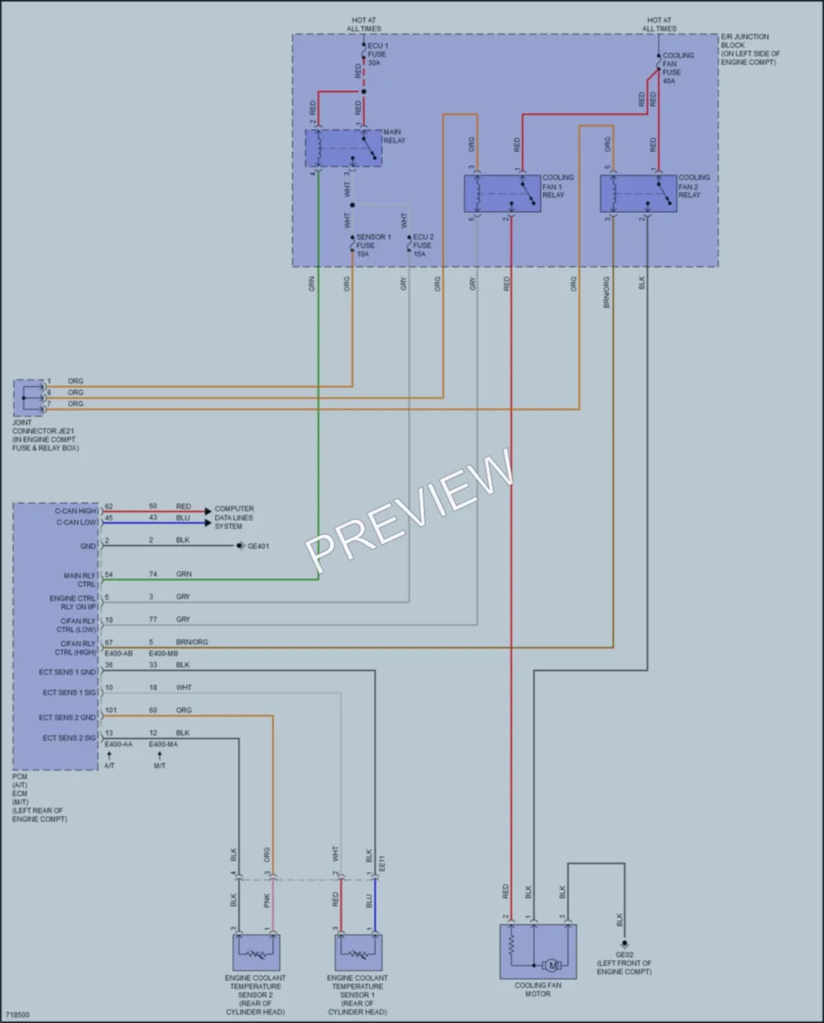 2020 Hyundai Accent Cooling Fan wiring diagram preview