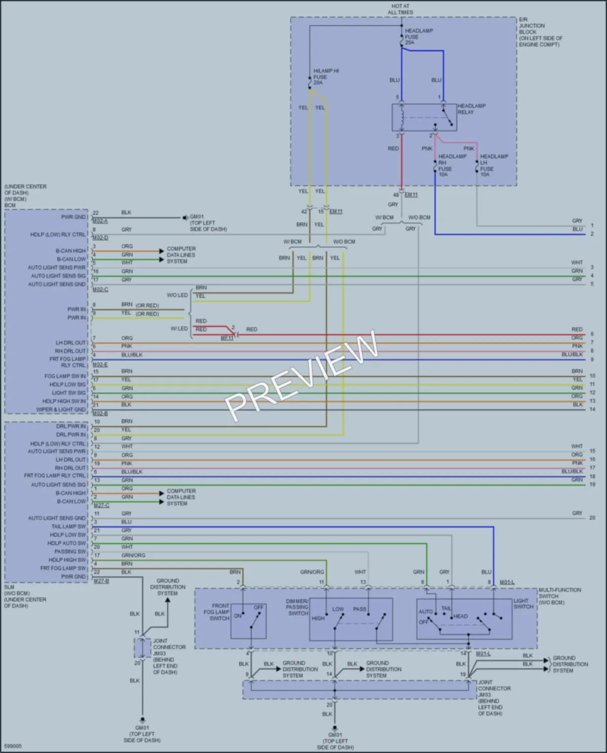 2020 Hyundai Accent Headlights wiring diagram preview
