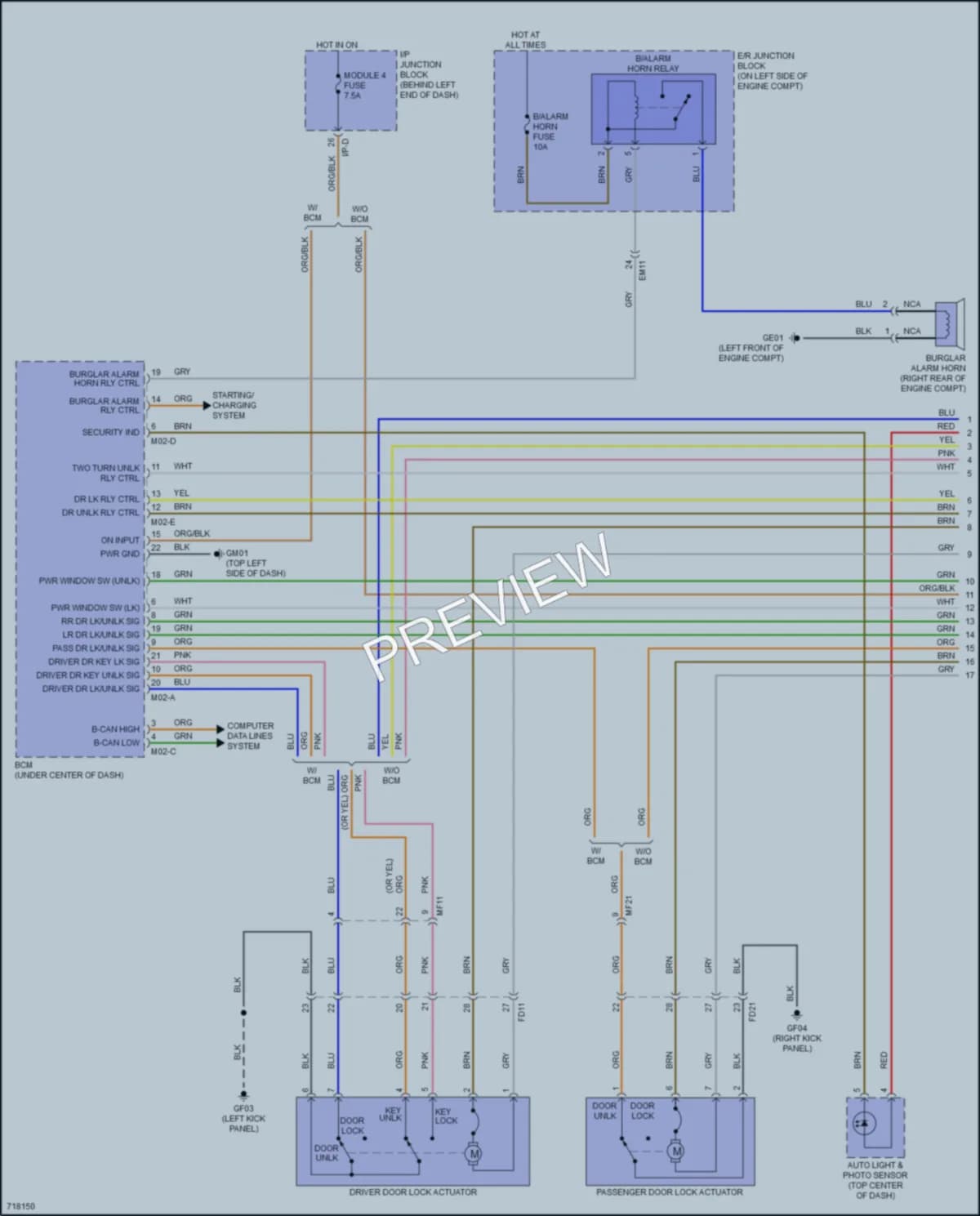 2020 Hyundai Accent Power Door Locks wiring diagram preview