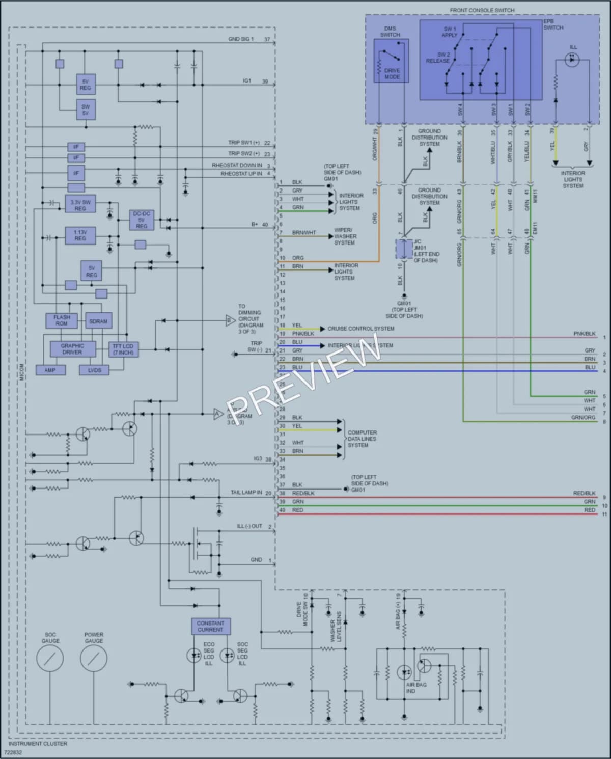 2020 Hyundai IoniqPlugIn Instrument Cluster wiring diagram preview