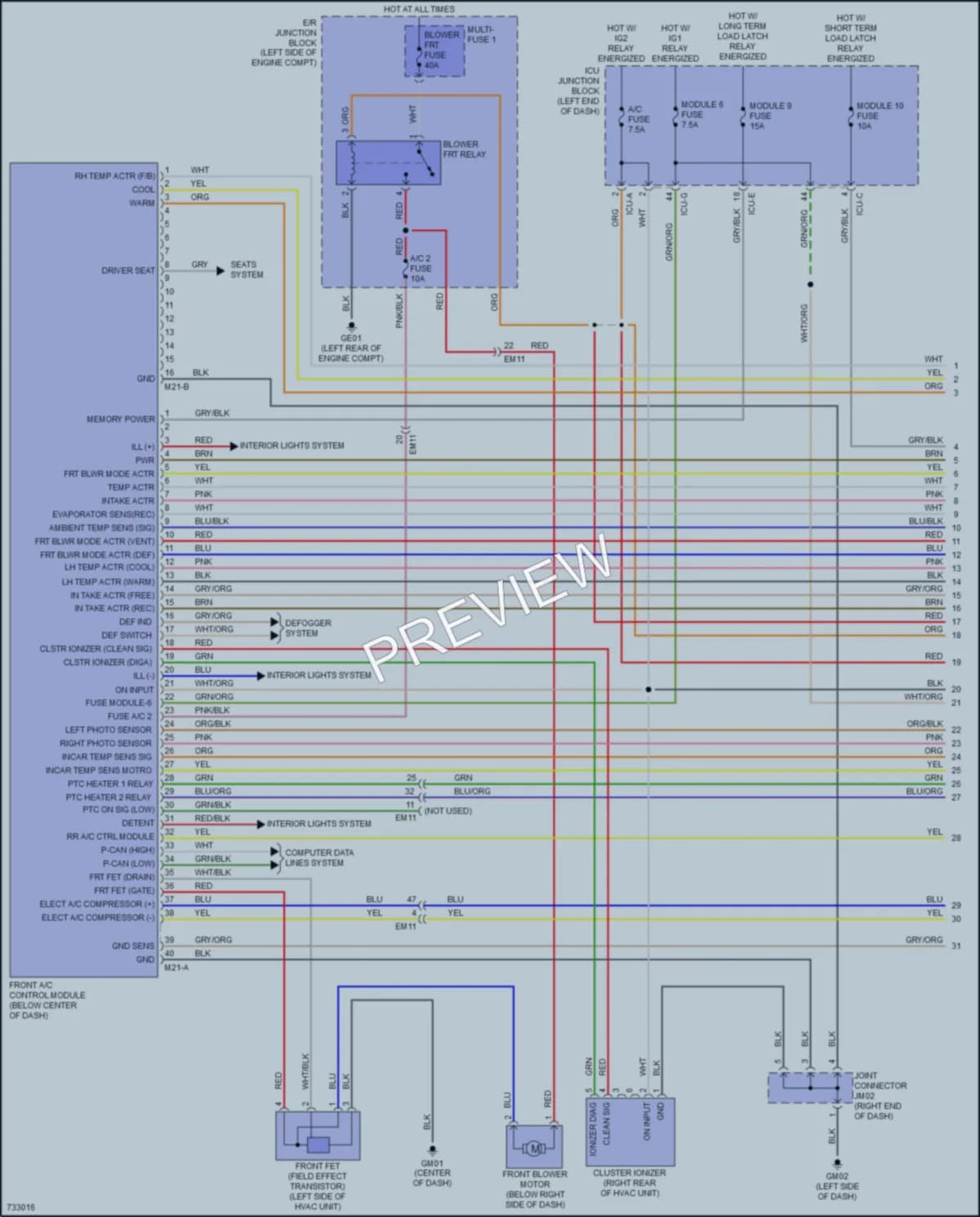 2020 Hyundai Palisade Air Conditioning wiring diagram preview