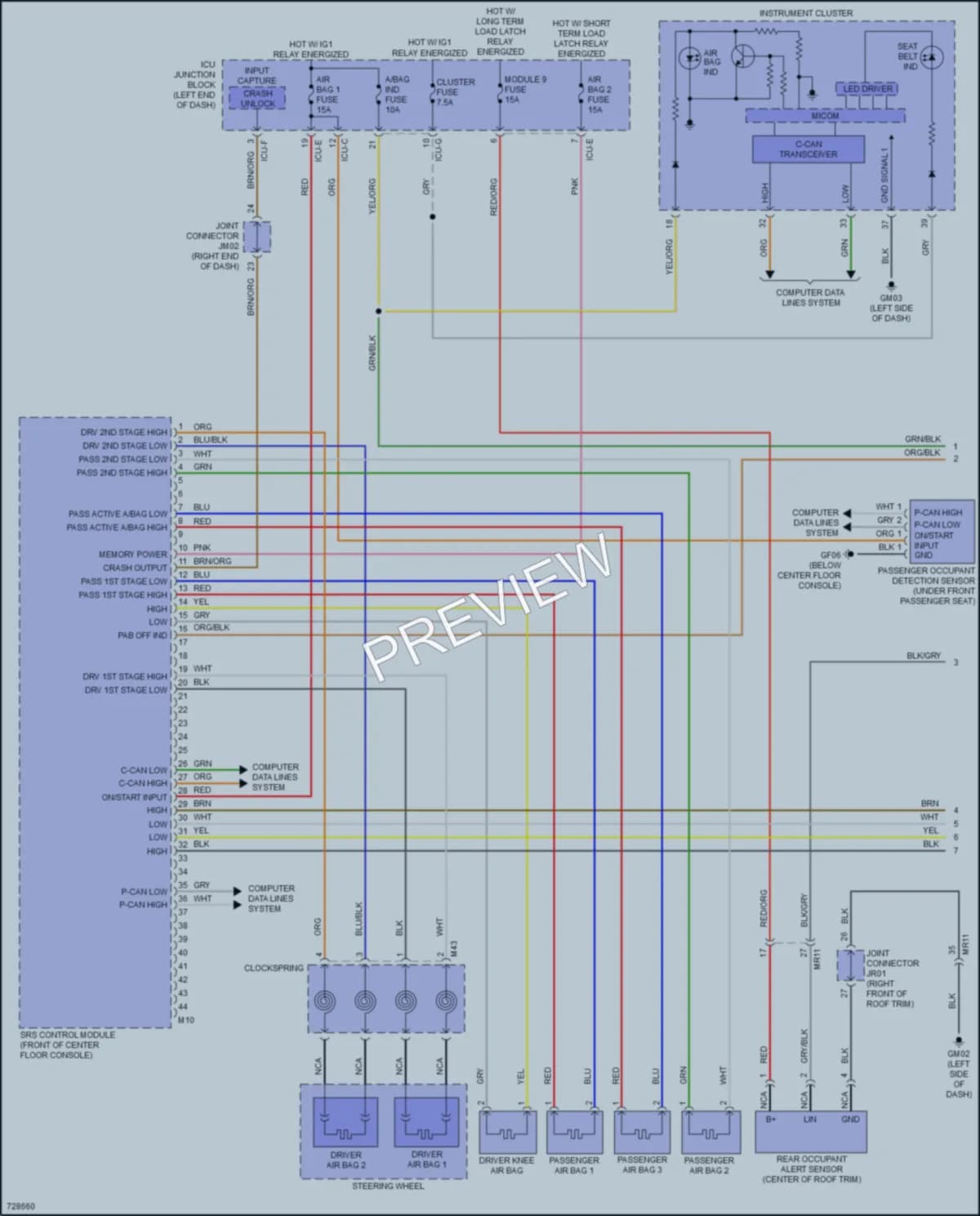 2020 Hyundai Palisade Supplemental Restraints wiring diagram preview