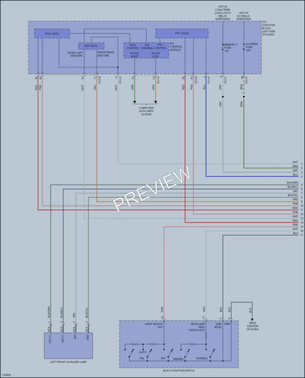 2020 Hyundai SonataHybrid Headlights wiring diagram preview