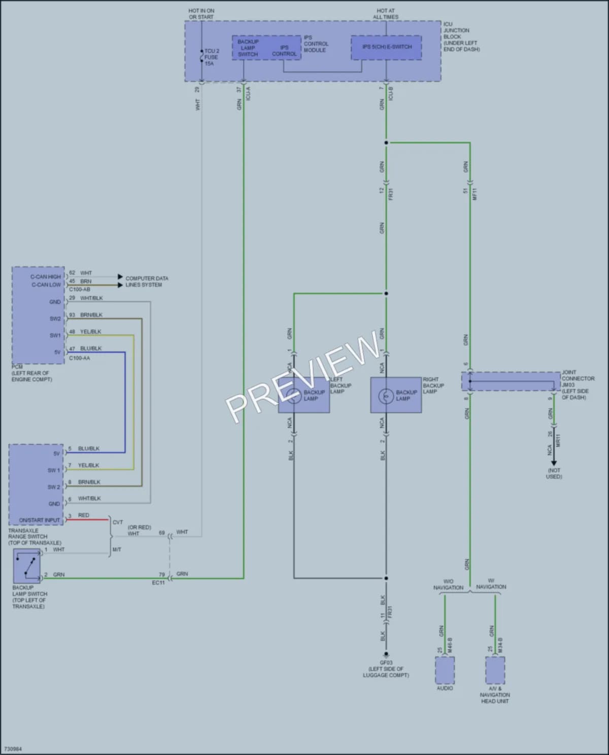 2020 Hyundai Venue Exterior Lights wiring diagram preview