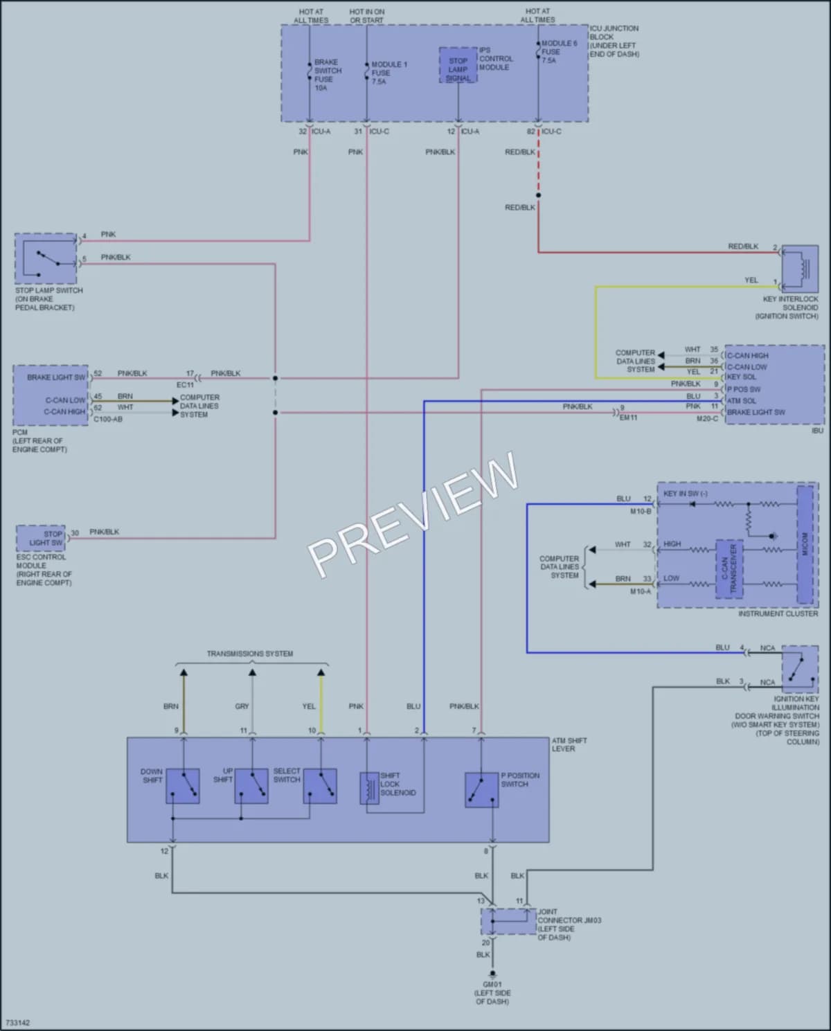 2020 Hyundai Venue Shift Interlock wiring diagram preview
