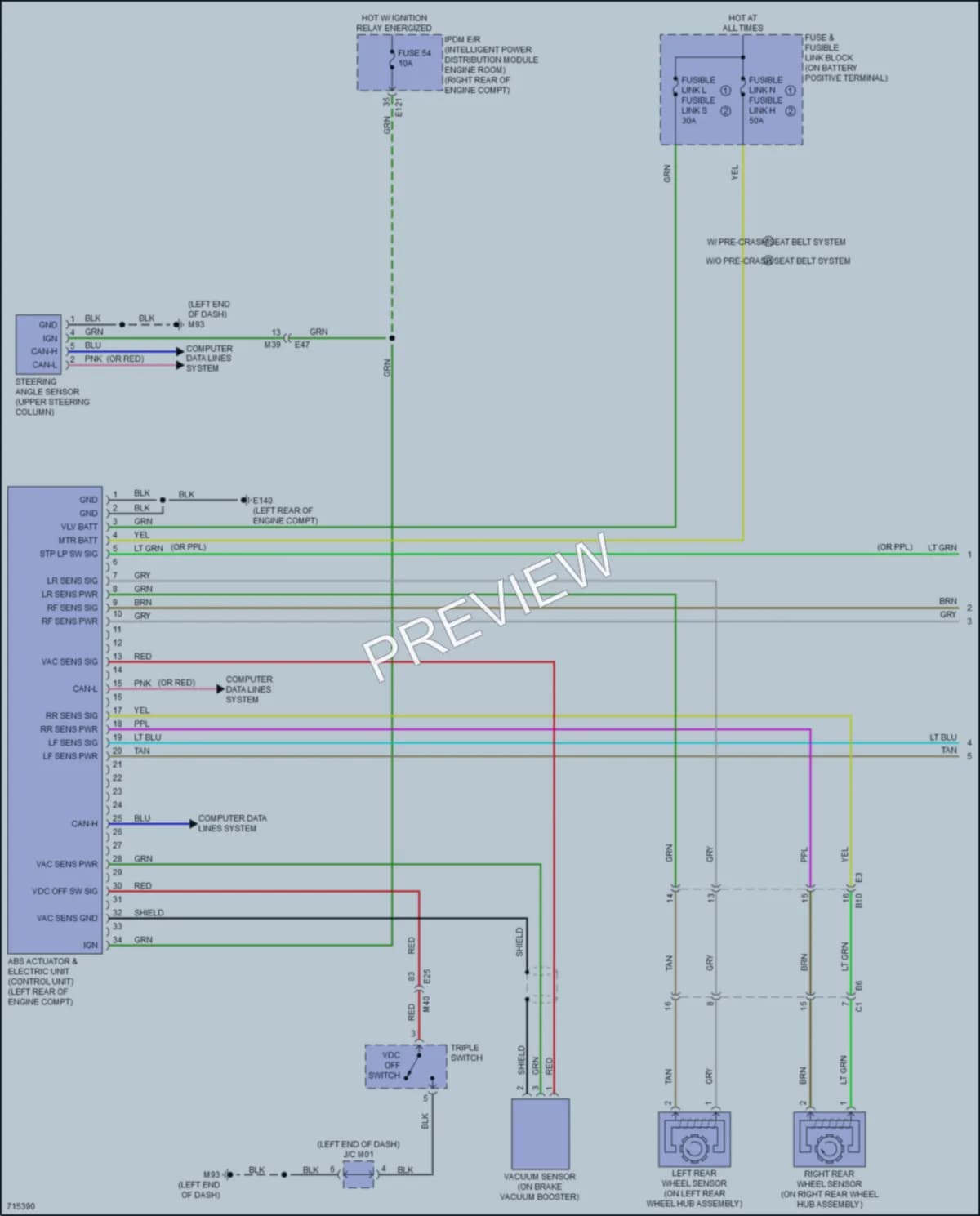 2020 Infiniti Q50 Anti Lock Brakes wiring diagram preview