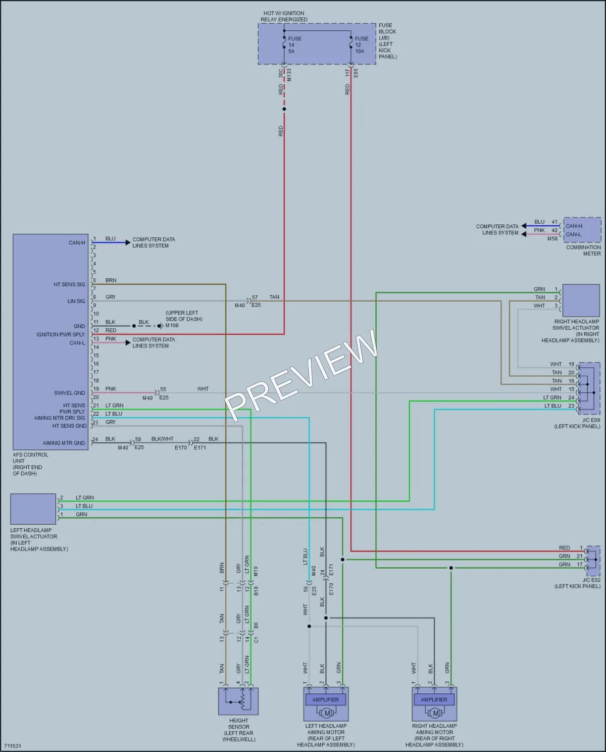 2020 Infiniti Q50 Headlights wiring diagram preview