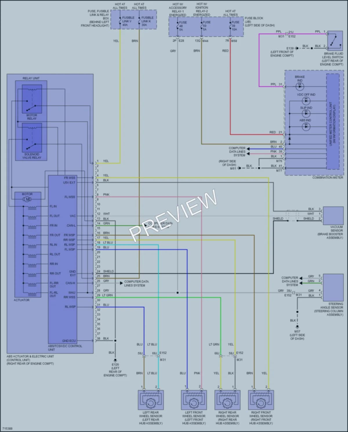 2020 Infiniti QX50 Anti Lock Brakes wiring diagram preview