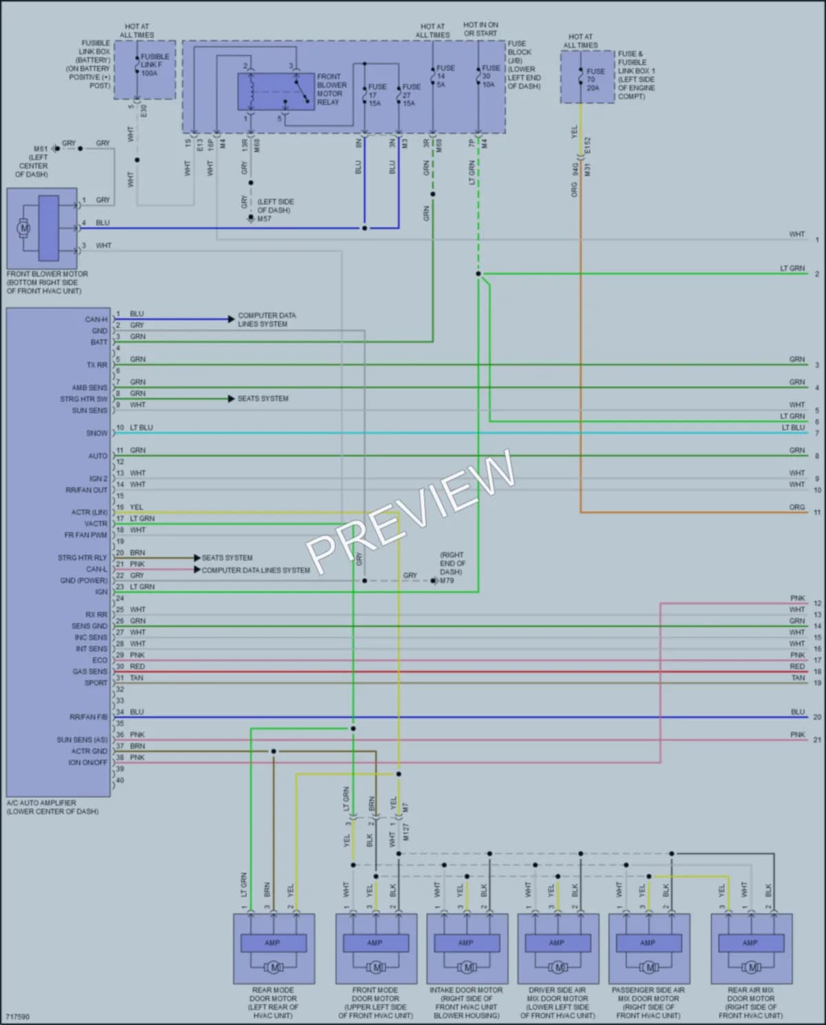 2020 Infiniti QX60 Air Conditioning wiring diagram preview