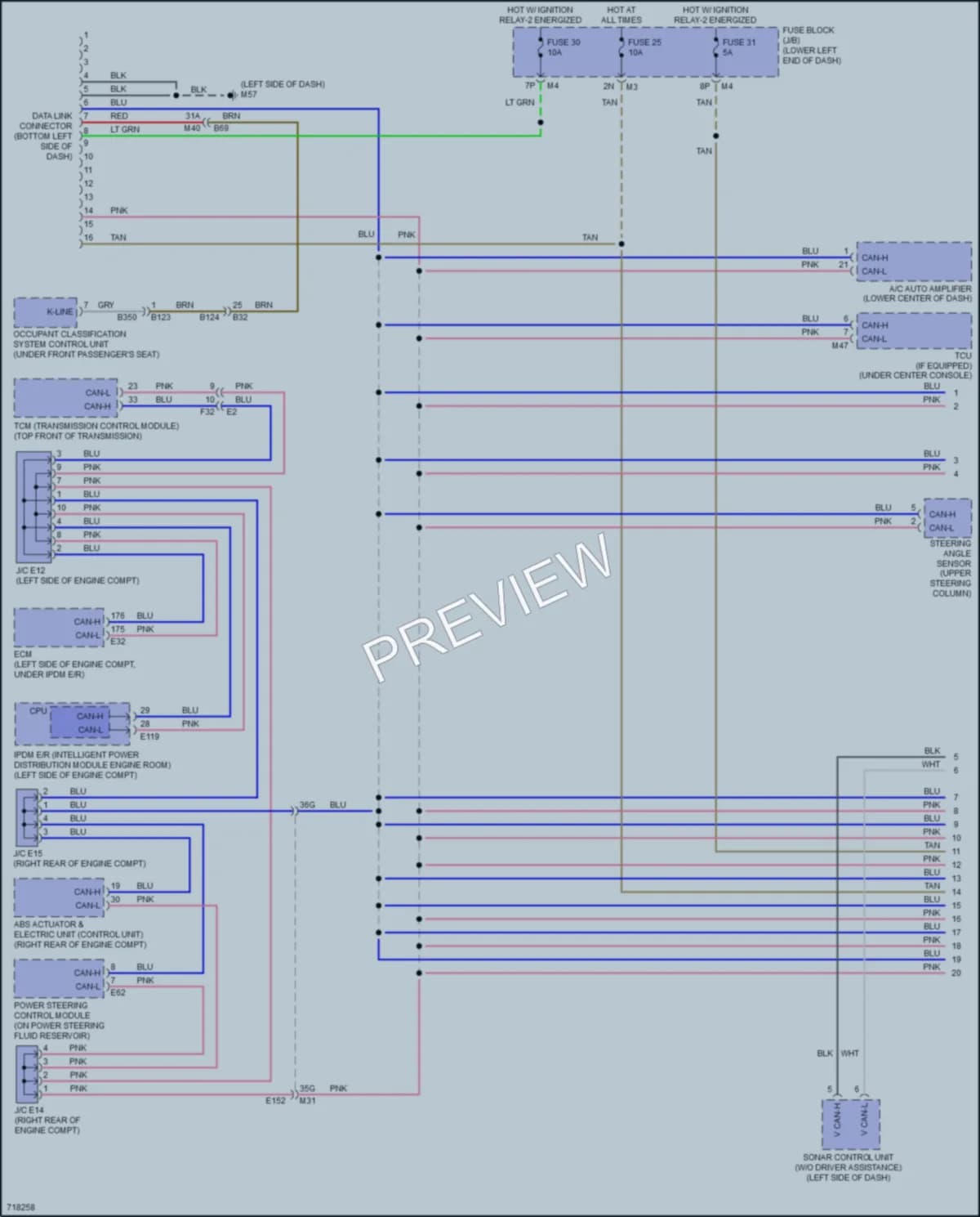 2020 Infiniti QX60 Computer Data Lines wiring diagram preview