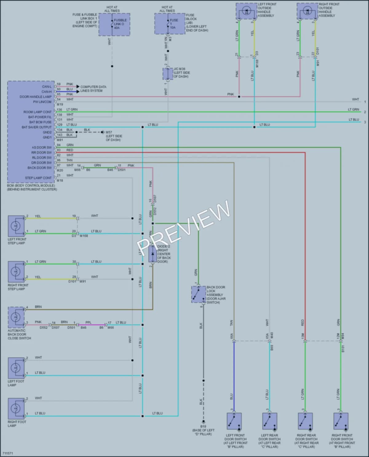 2020 Infiniti QX60 Interior Lights wiring diagram preview