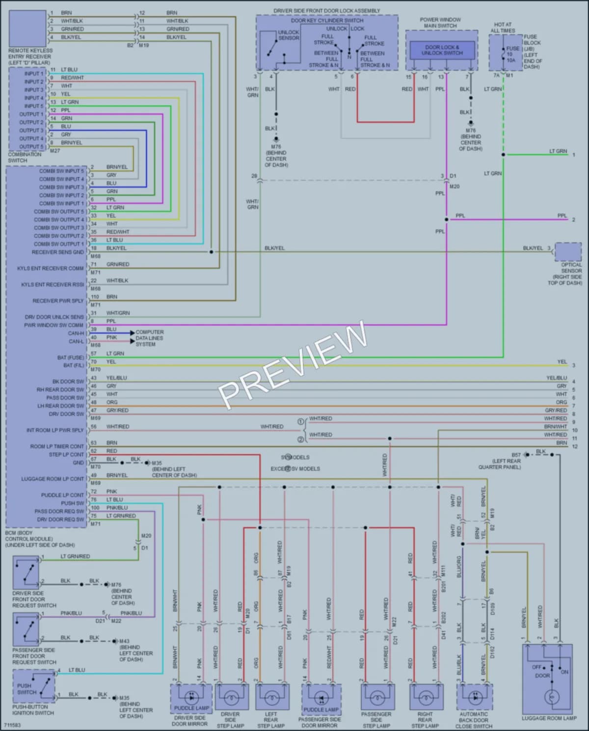 2020 Infiniti QX80 Interior Lights wiring diagram preview