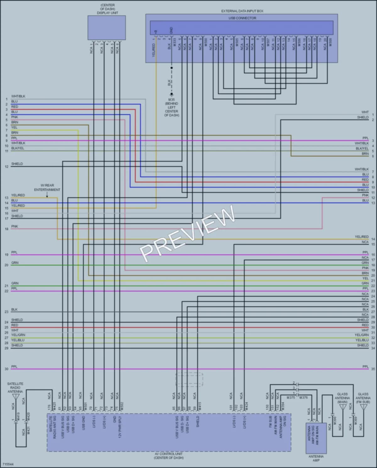 2020 Infiniti QX80 Radio wiring diagram preview