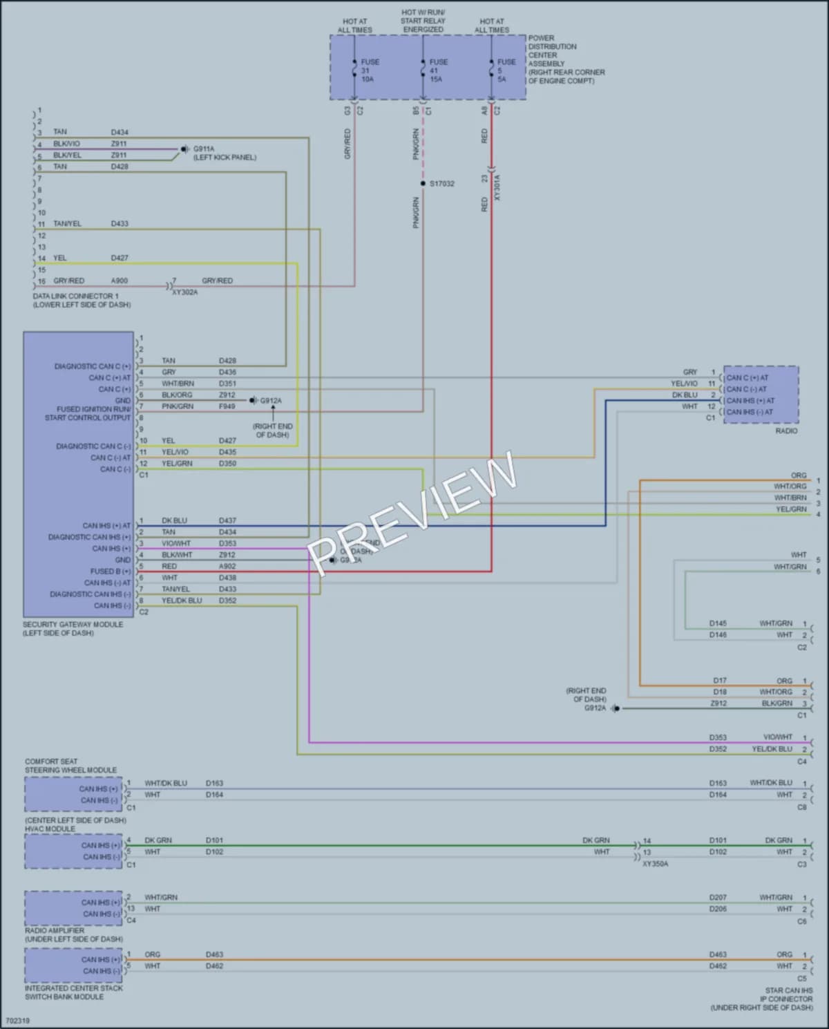 2020 Jeep Gladiator Computer Data Lines wiring diagram preview