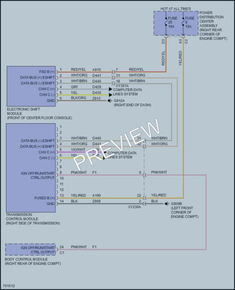 2020 Jeep Gladiator Transmission wiring diagram preview