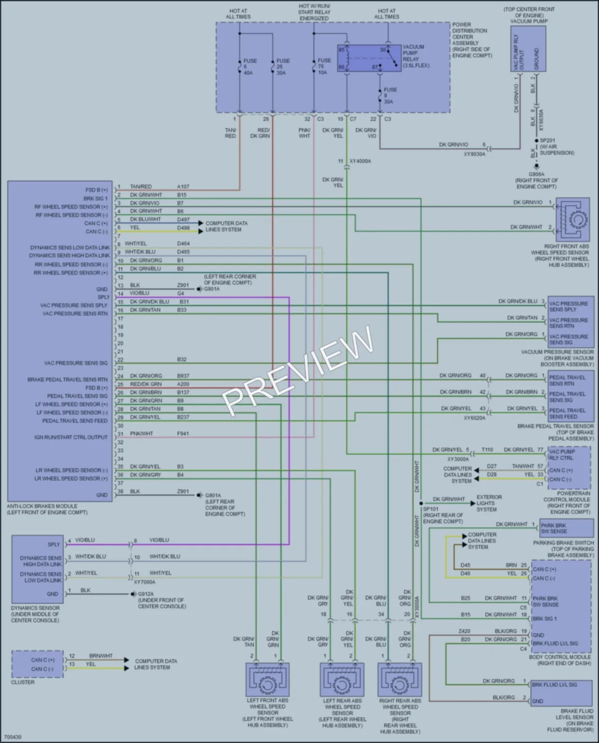 2020 Jeep GrandCherokee Anti Lock Brakes wiring diagram preview