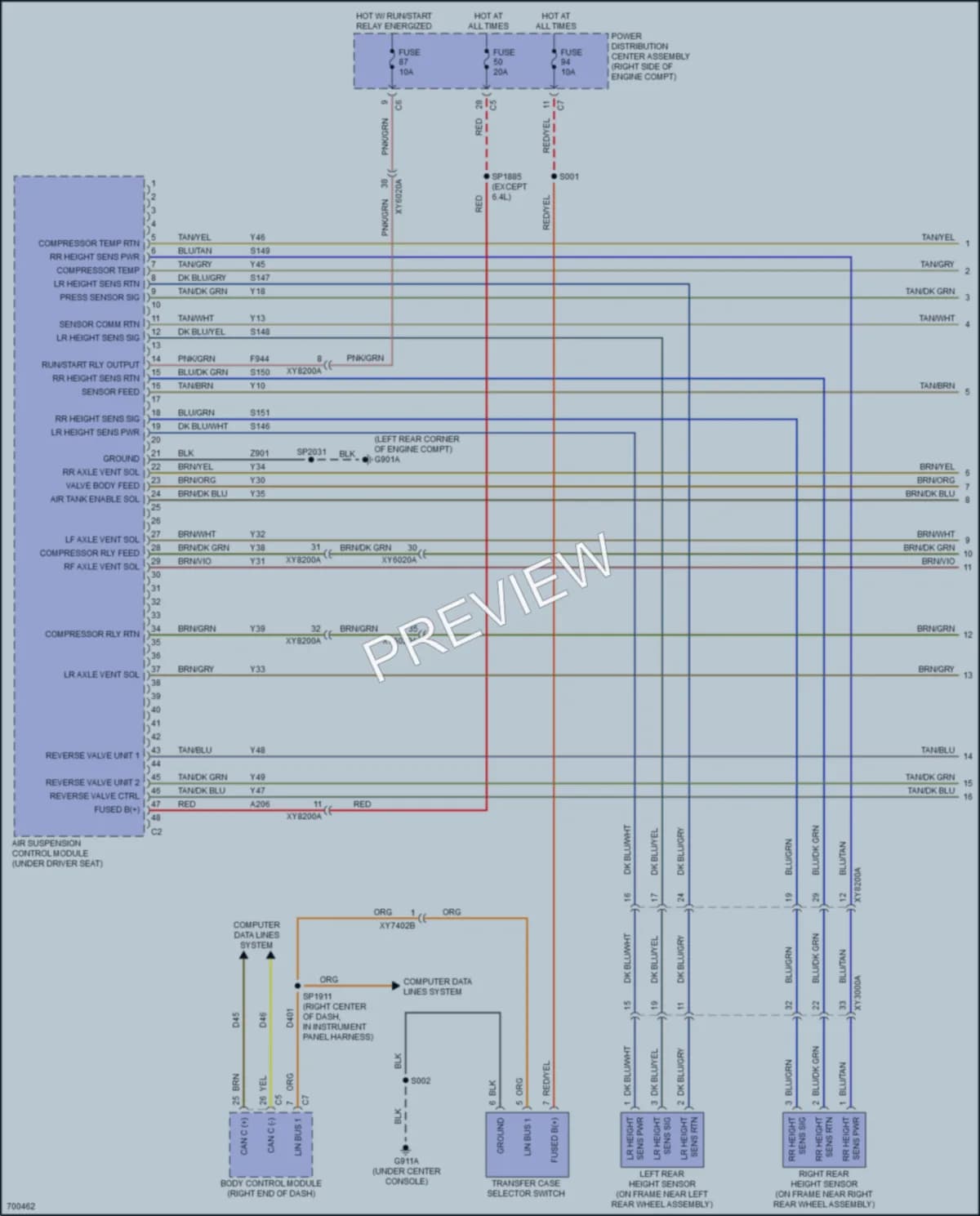 2020 Jeep GrandCherokee Electronic Suspension wiring diagram preview