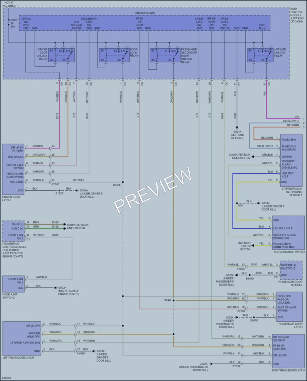 2020 Jeep Renegade Anti Theft wiring diagram preview