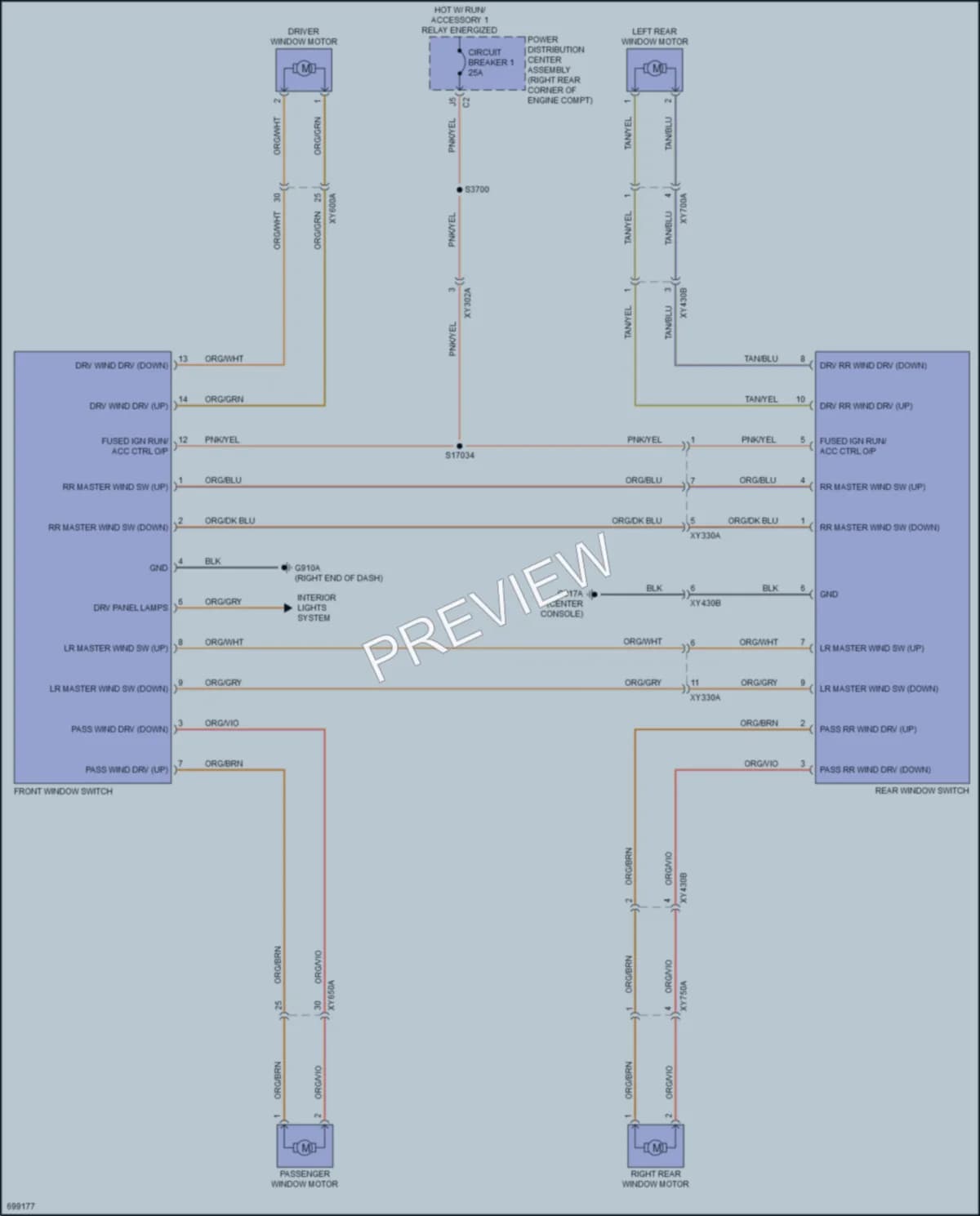 2020 Jeep WranglerUnlimited Power Windows wiring diagram preview