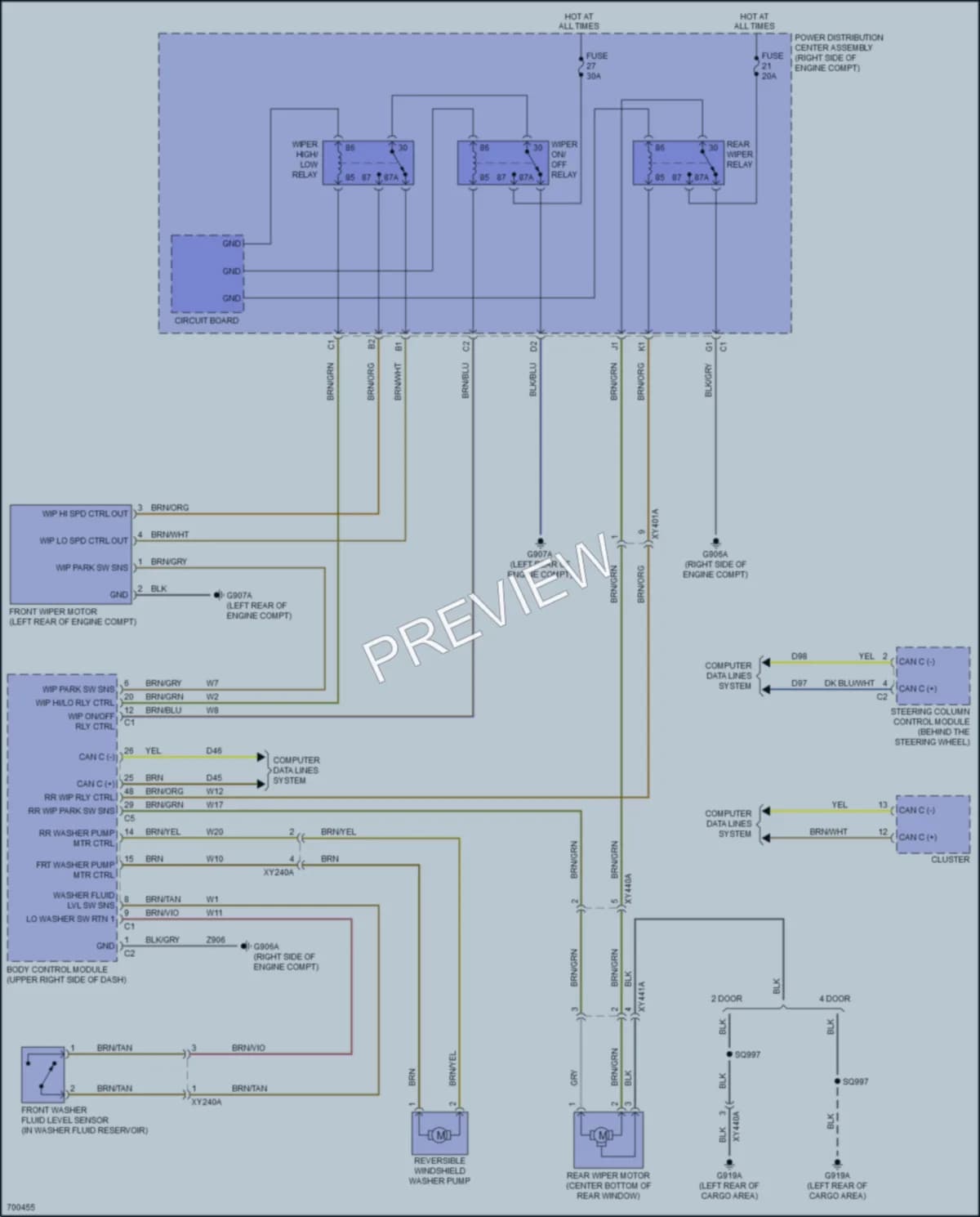 2020 Jeep WranglerUnlimited Wiper Washer wiring diagram preview