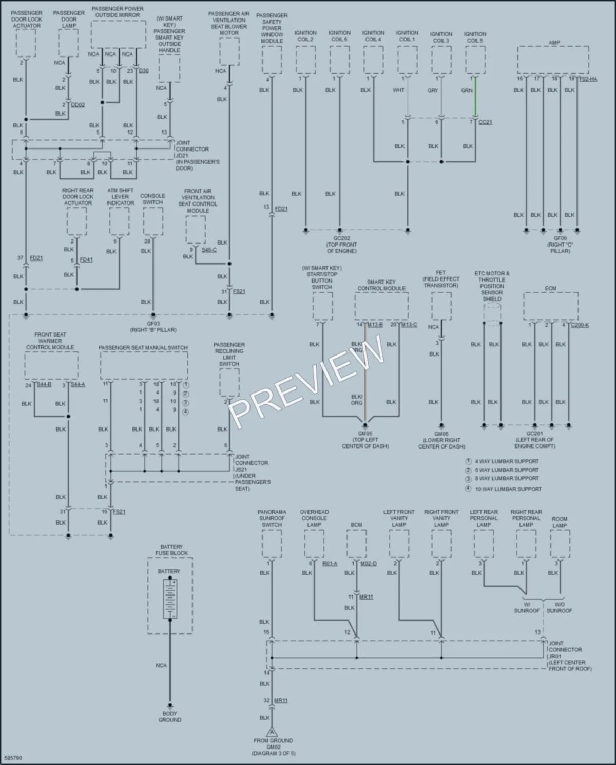 2020 Kia Cadenza Ground Distribution wiring diagram preview