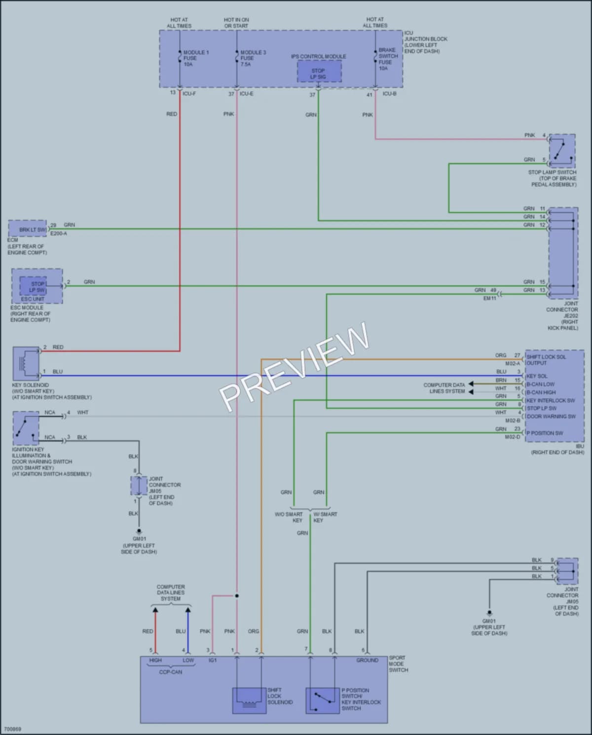 2020 Kia Forte Shift Interlock wiring diagram preview