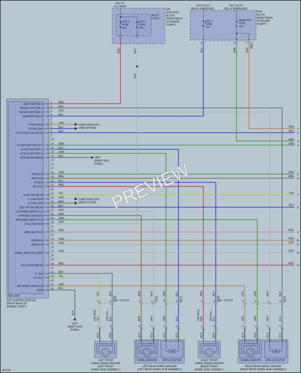 2020 Kia K900 Anti Lock Brakes wiring diagram preview