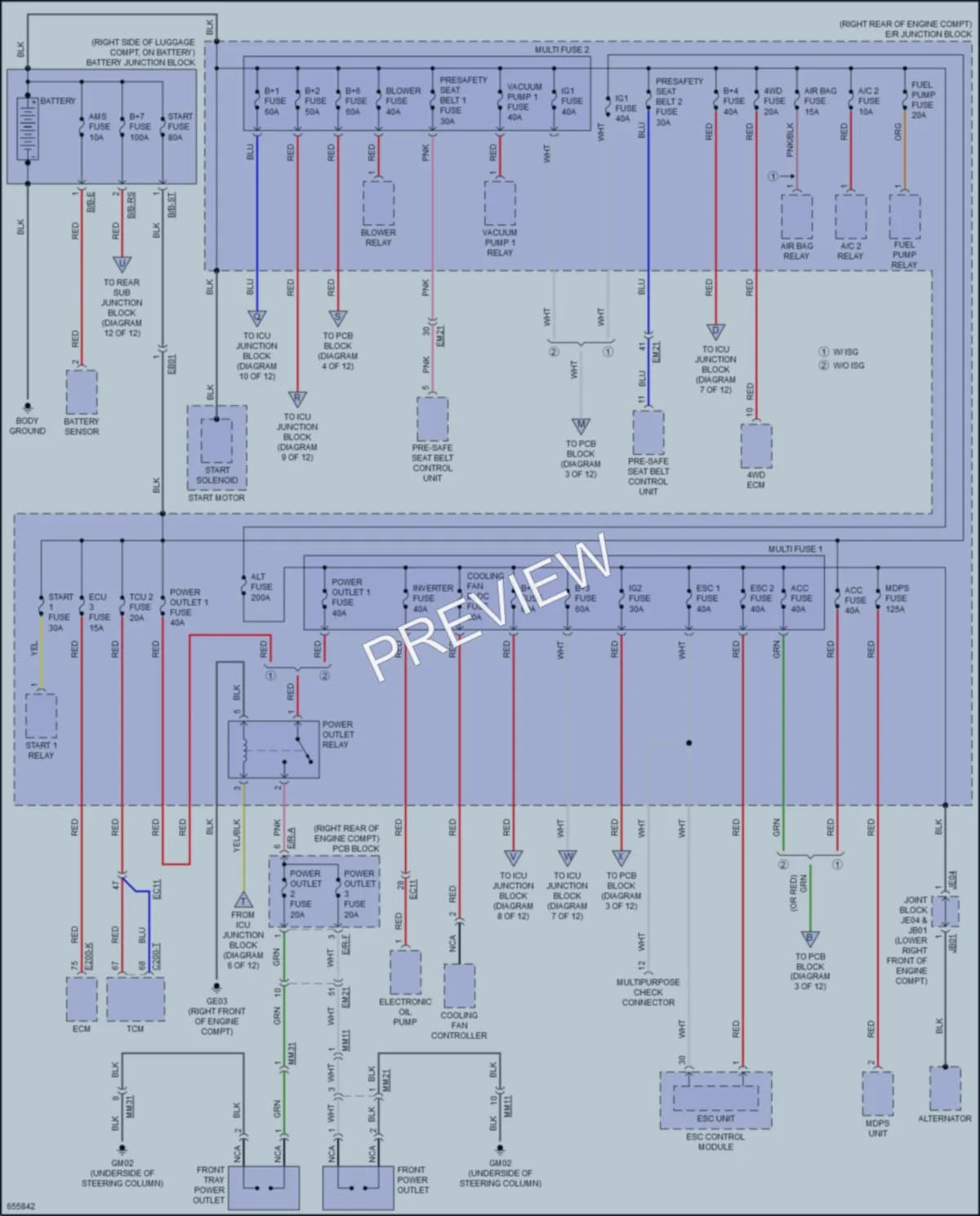 2020 Kia K900 Power Distribution wiring diagram preview