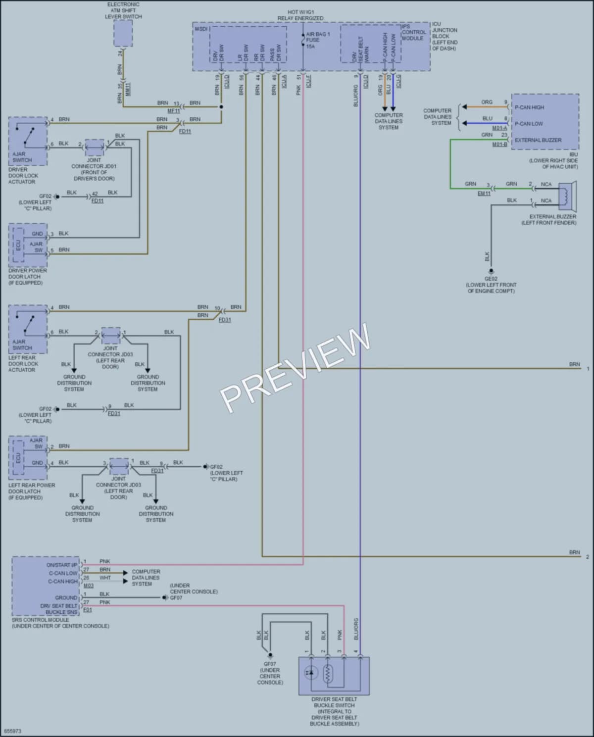 2020 Kia K900 Warning Systems wiring diagram preview