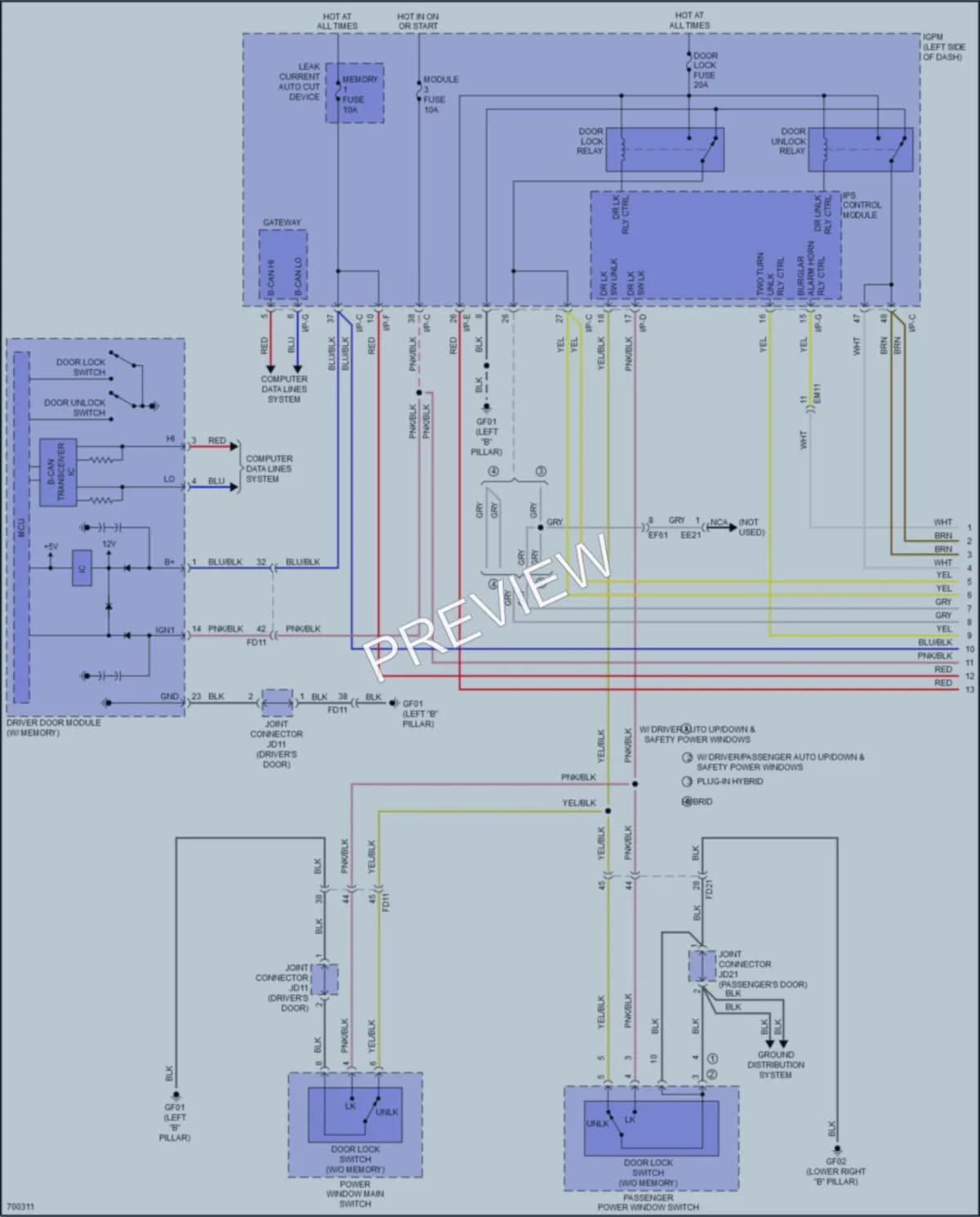 2020 Kia Niro Anti Theft wiring diagram preview