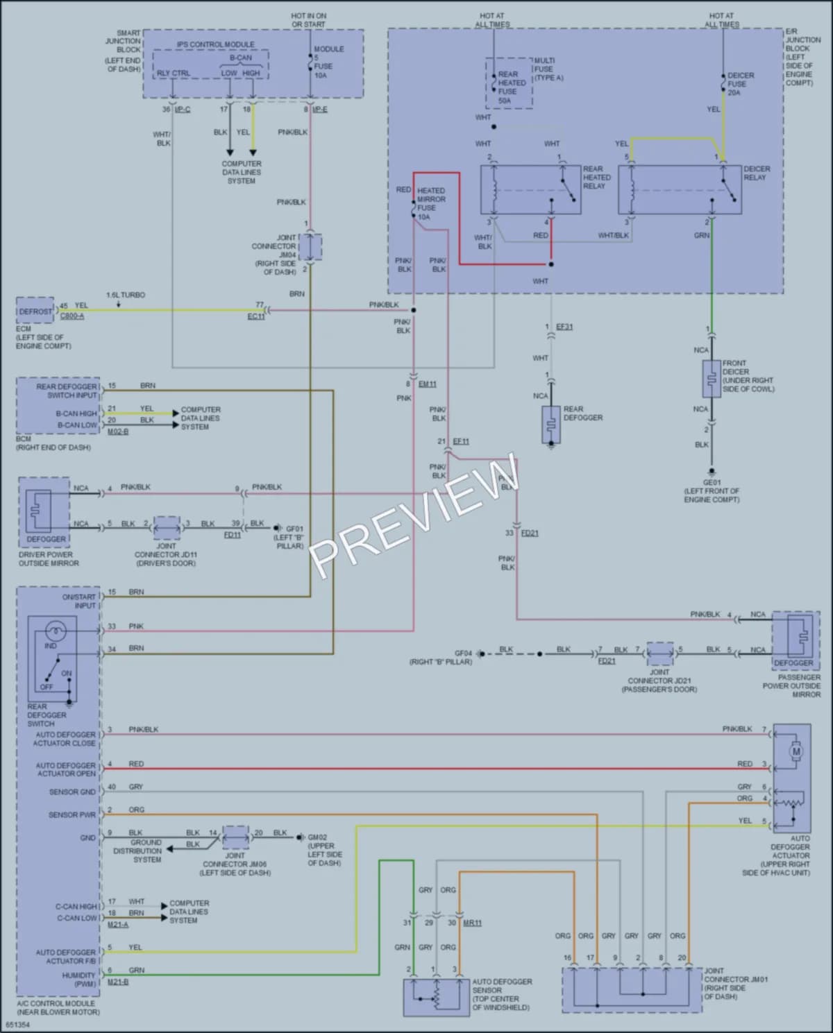2020 Kia OptimaHybrid Defoggers wiring diagram preview