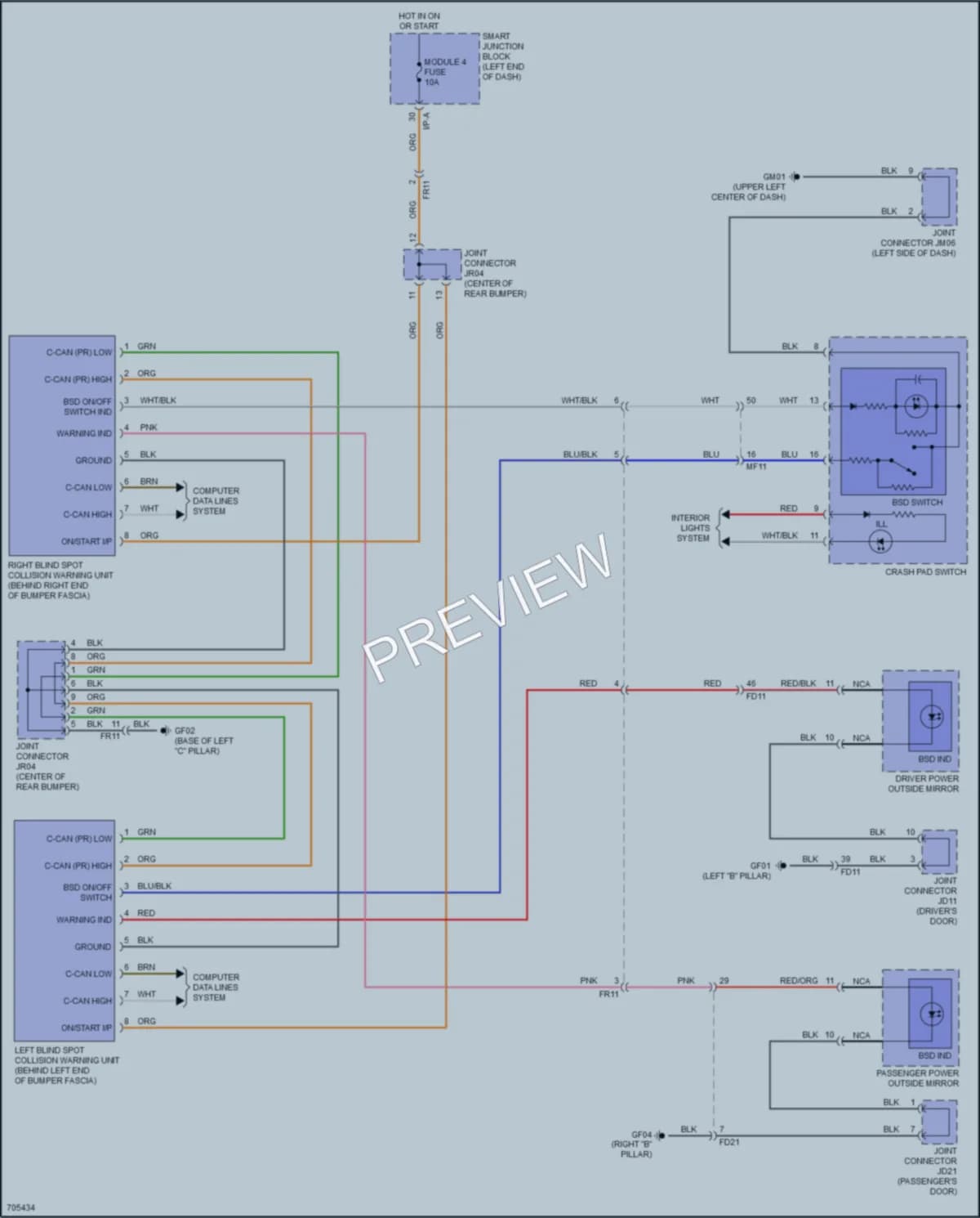2020 Kia OptimaHybrid Navigation wiring diagram preview