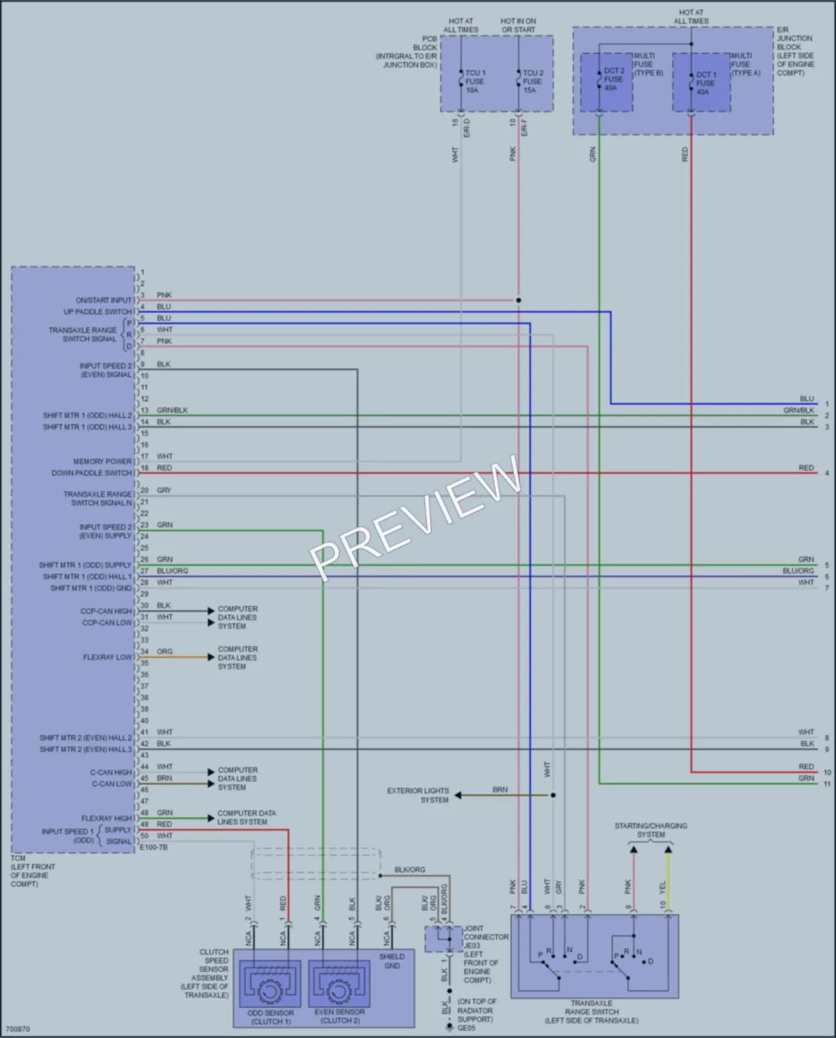2020 Kia OptimaHybrid Transmission wiring diagram preview