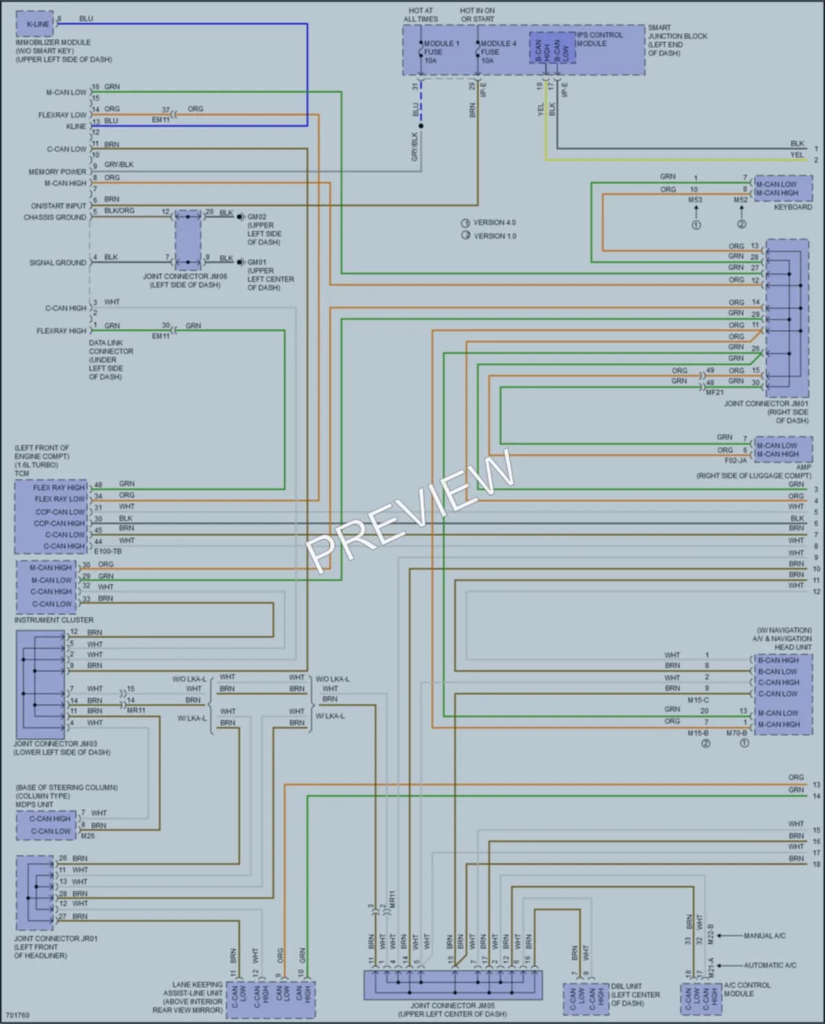 2020 Kia OptimaPlugIn Computer Data Lines wiring diagram preview