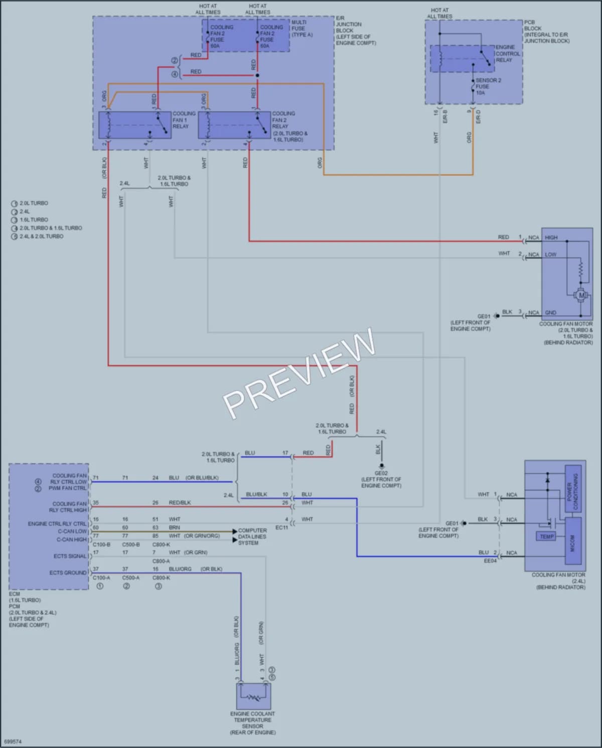 2020 Kia OptimaPlugIn Cooling Fan wiring diagram preview