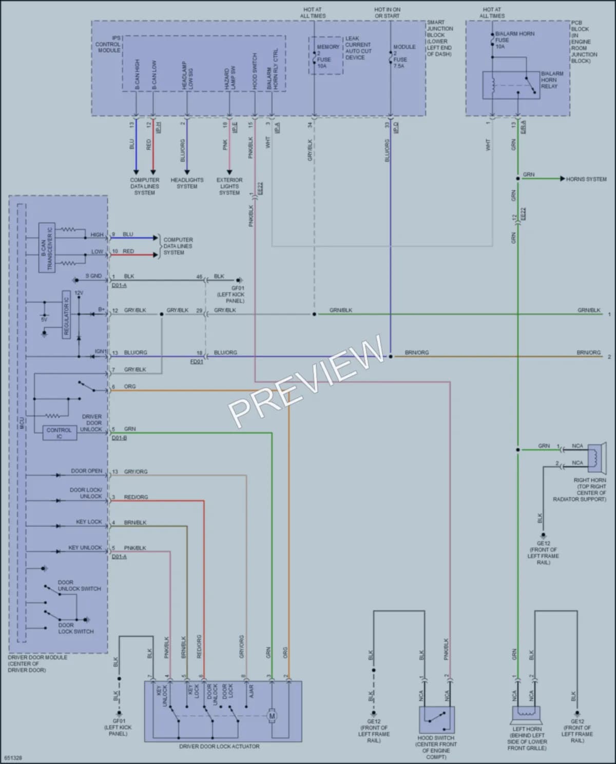 2020 Kia Sedona Anti Theft wiring diagram preview