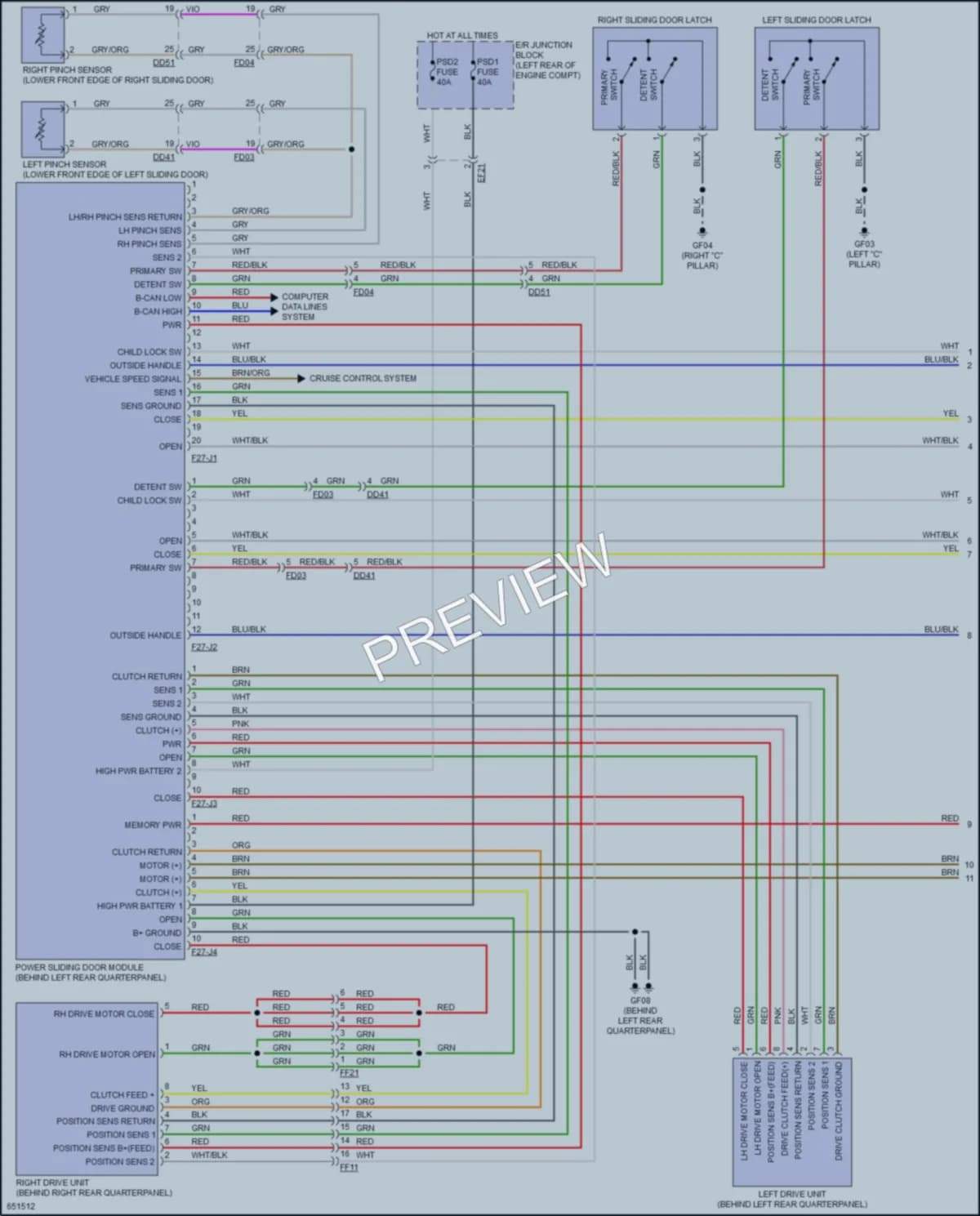2020 Kia Sedona Trunk Tailgate Fuel Door wiring diagram preview